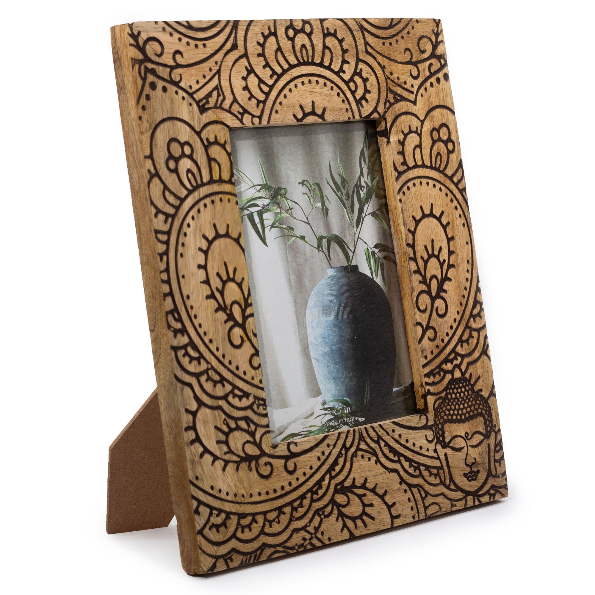Buddha Black - Large Mango Wood Picture Frame