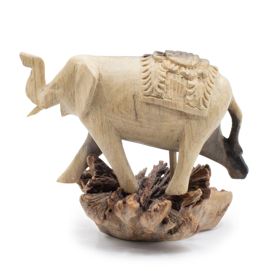 Elephant Walking - Parasite Wood Art Carving