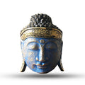 Buddha Head - 25cm - Blue Shine Finish