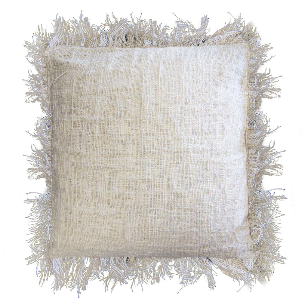 Linen Cushion Cover with fringe