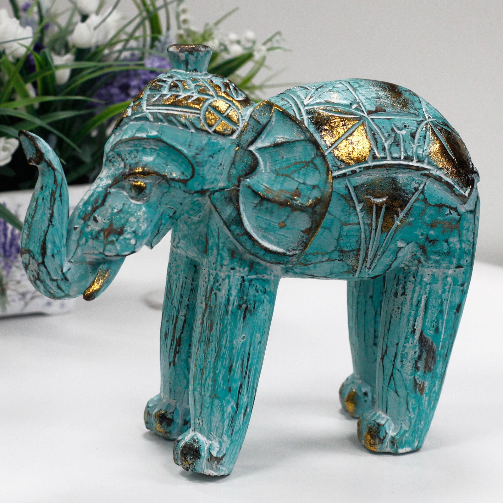 Elephant - Turquoise Gold