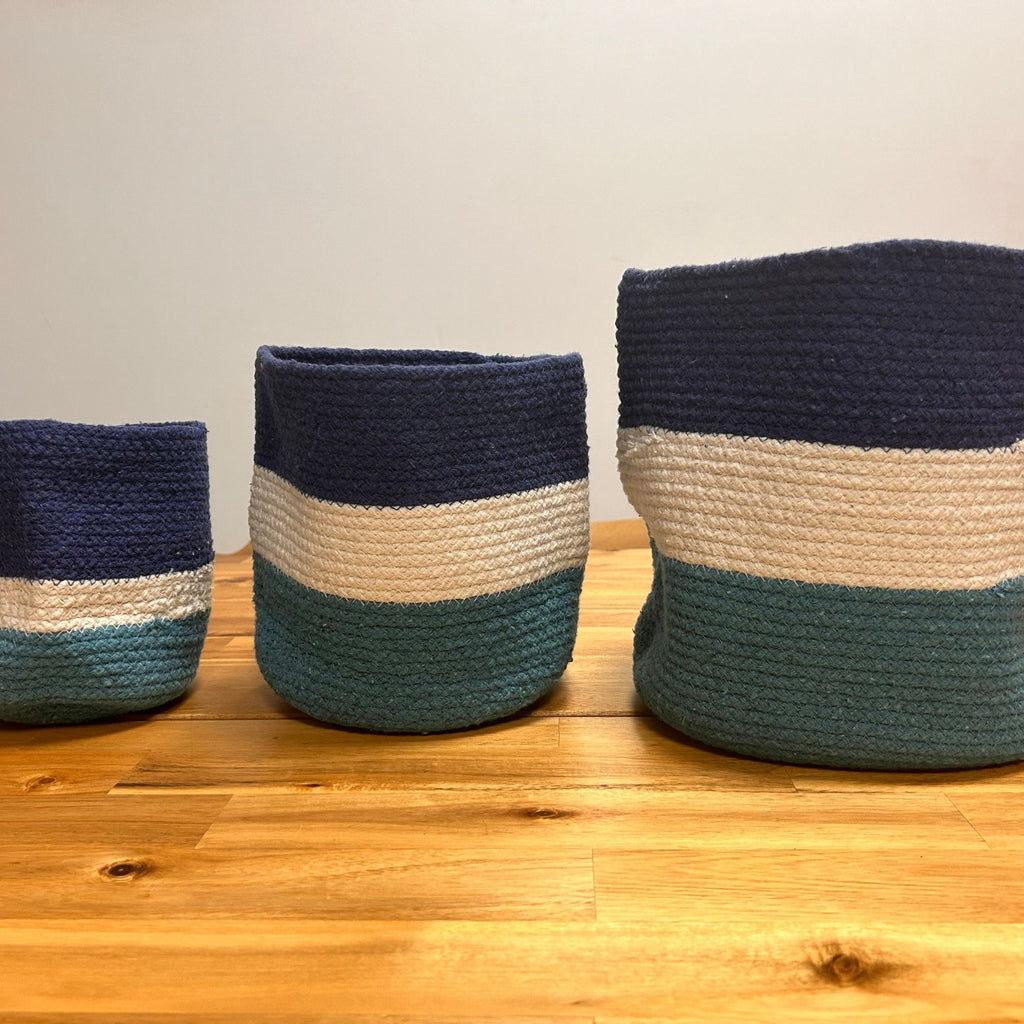 Jute Rope Baskets - Evil Eye design