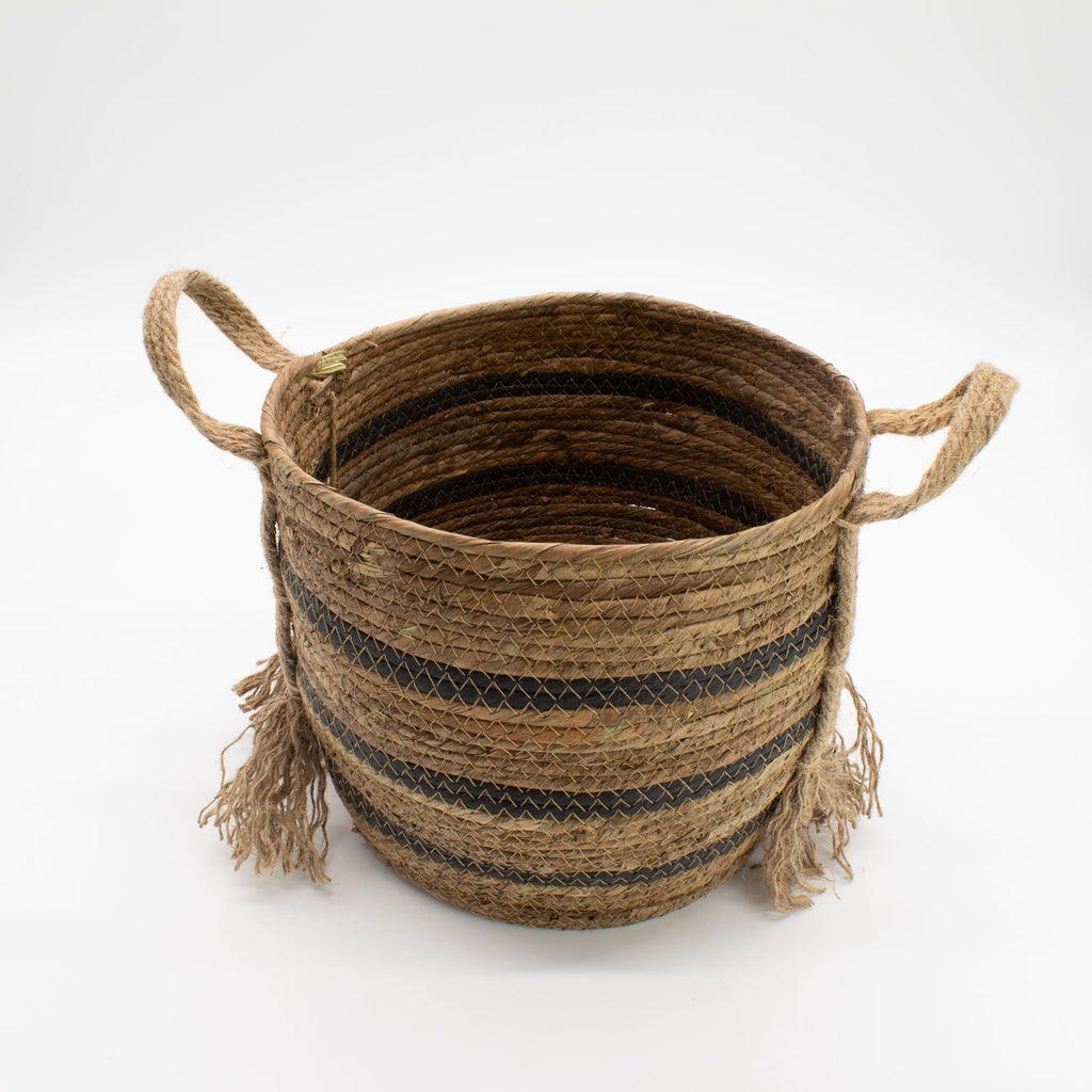 Seagrass & Banana Leaf Baskets - Natural Browns- Set of 3