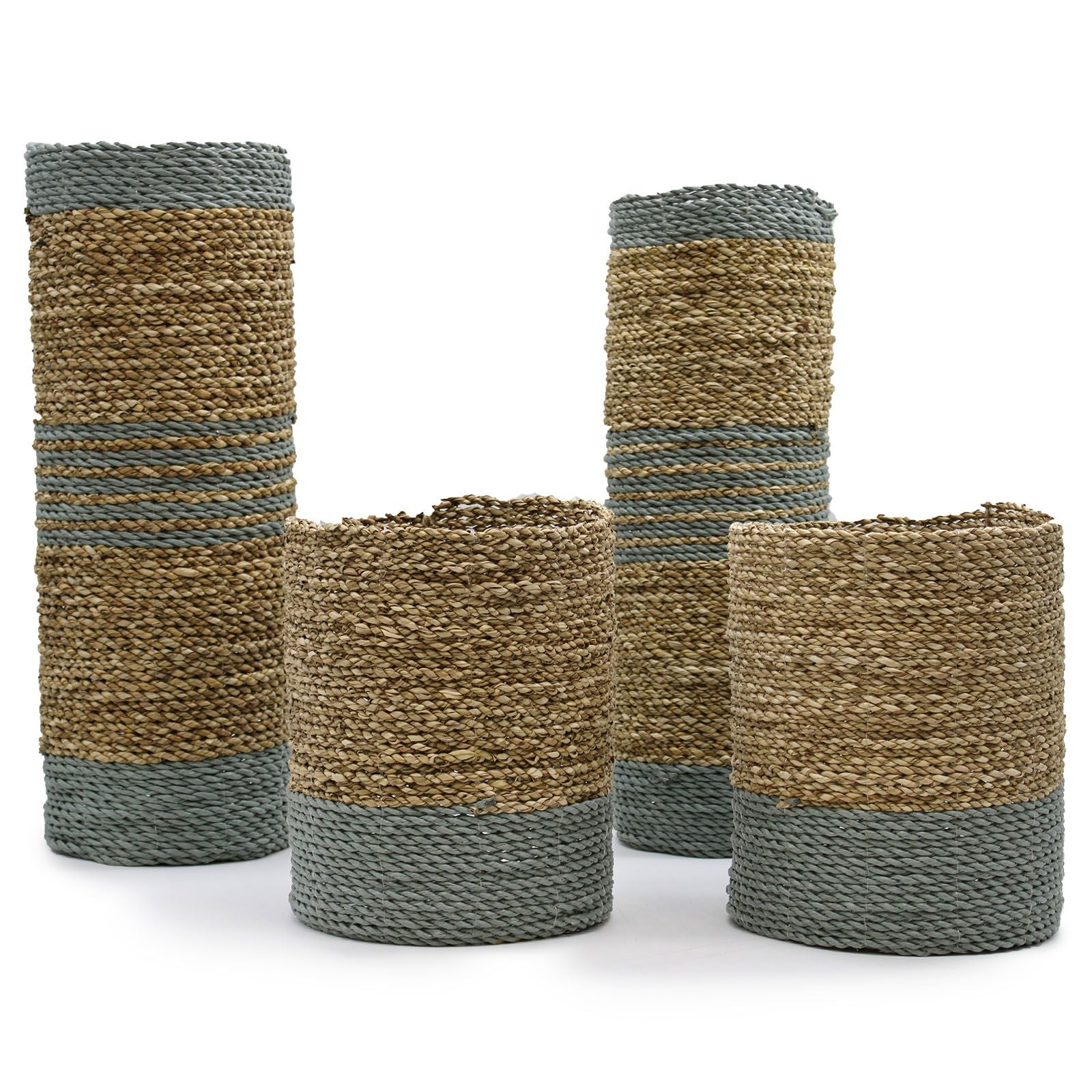 Seagrass Home Set - 2 Vases & 2 Storage Bins