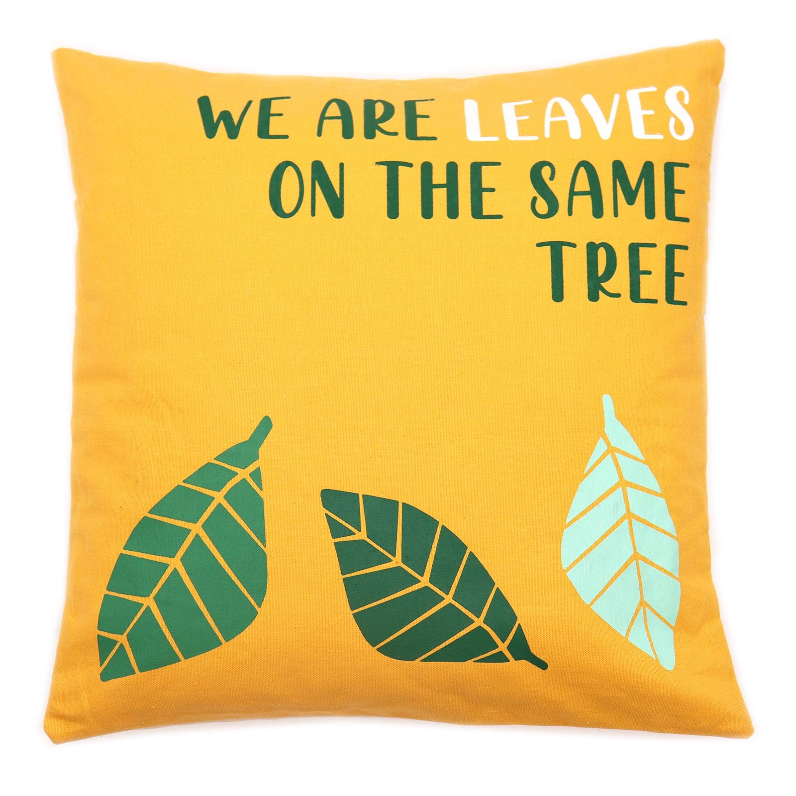 Set of 3 Cotton Cushion Covers – “We Are Leaves” Design