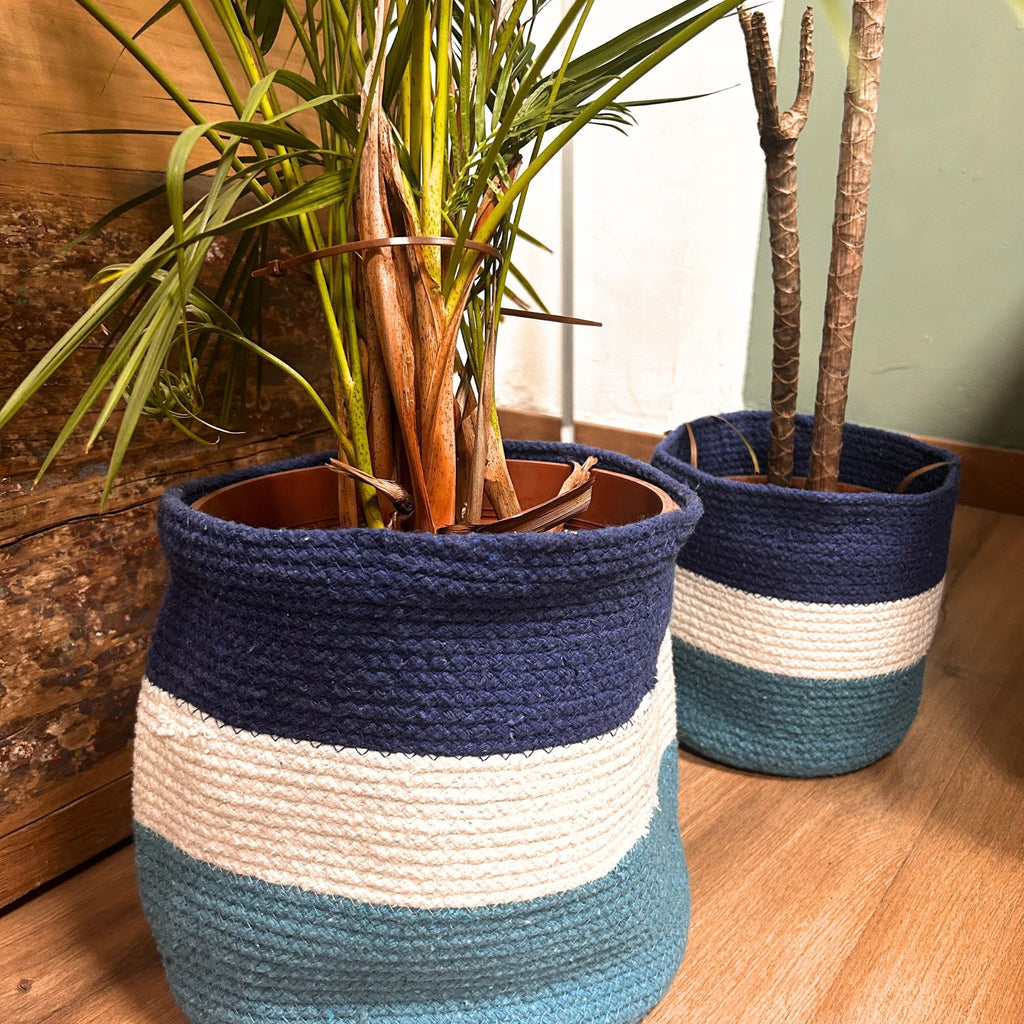 Jute Rope Baskets - Evil Eye design