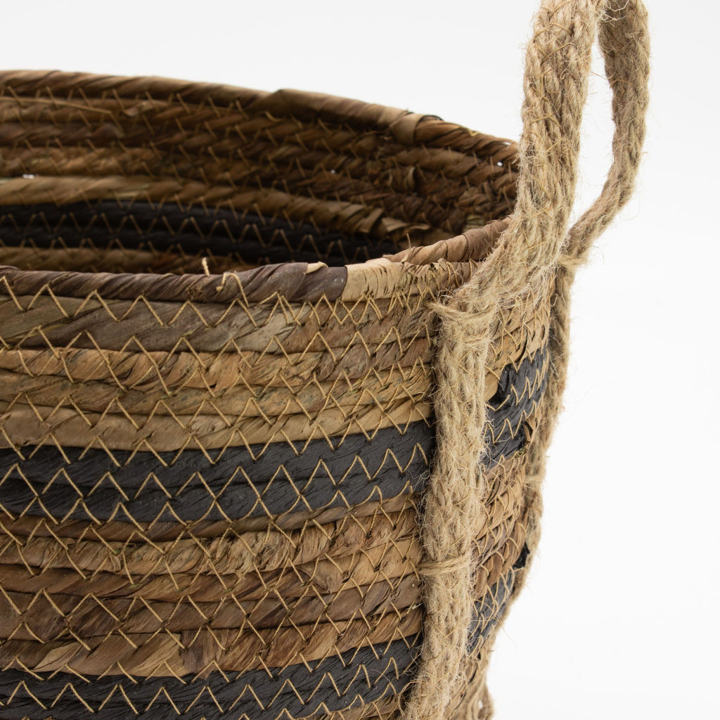Seagrass & Banana Leaf Baskets - Natural Browns- Set of 3