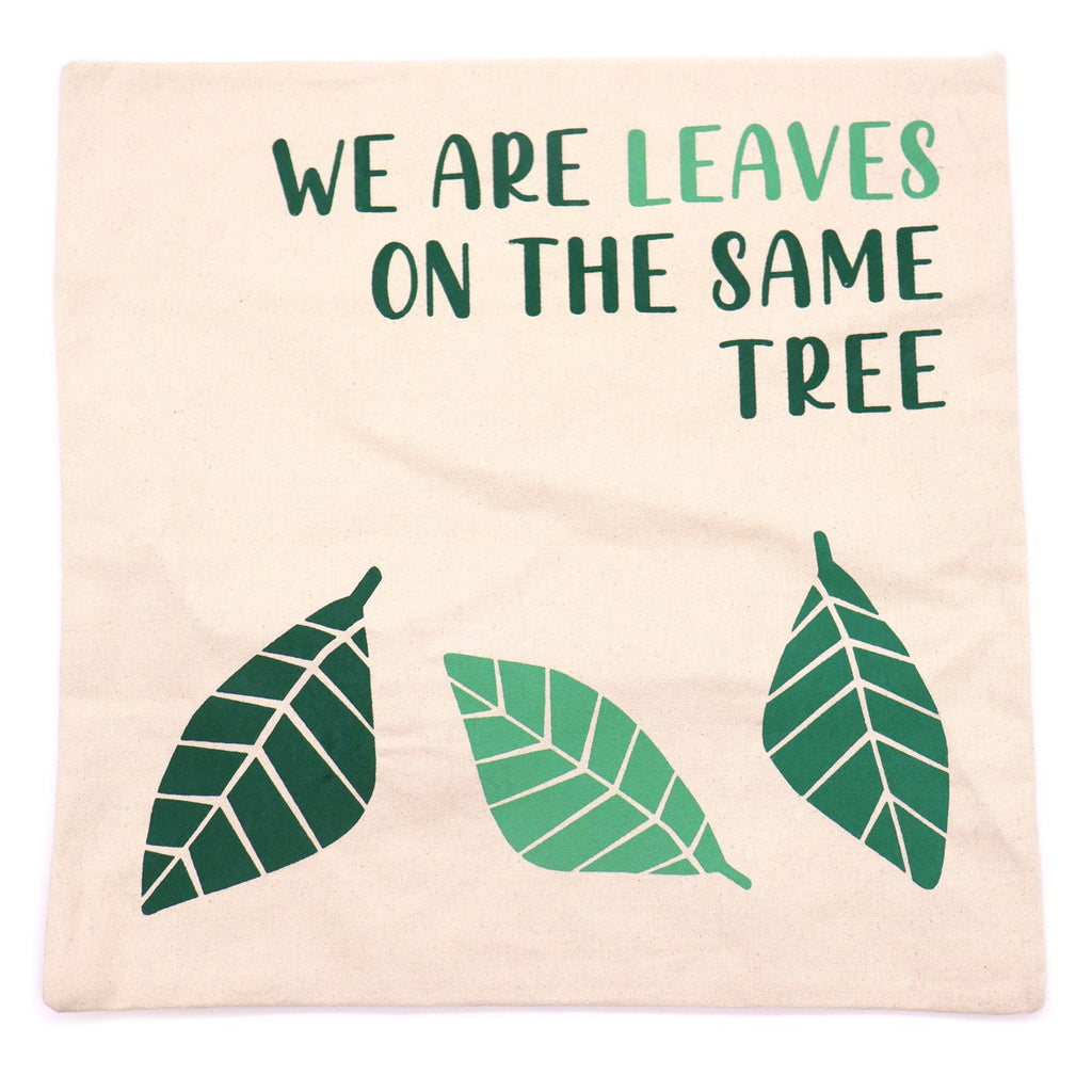 Set of 3 Cotton Cushion Covers – “We Are Leaves” Design