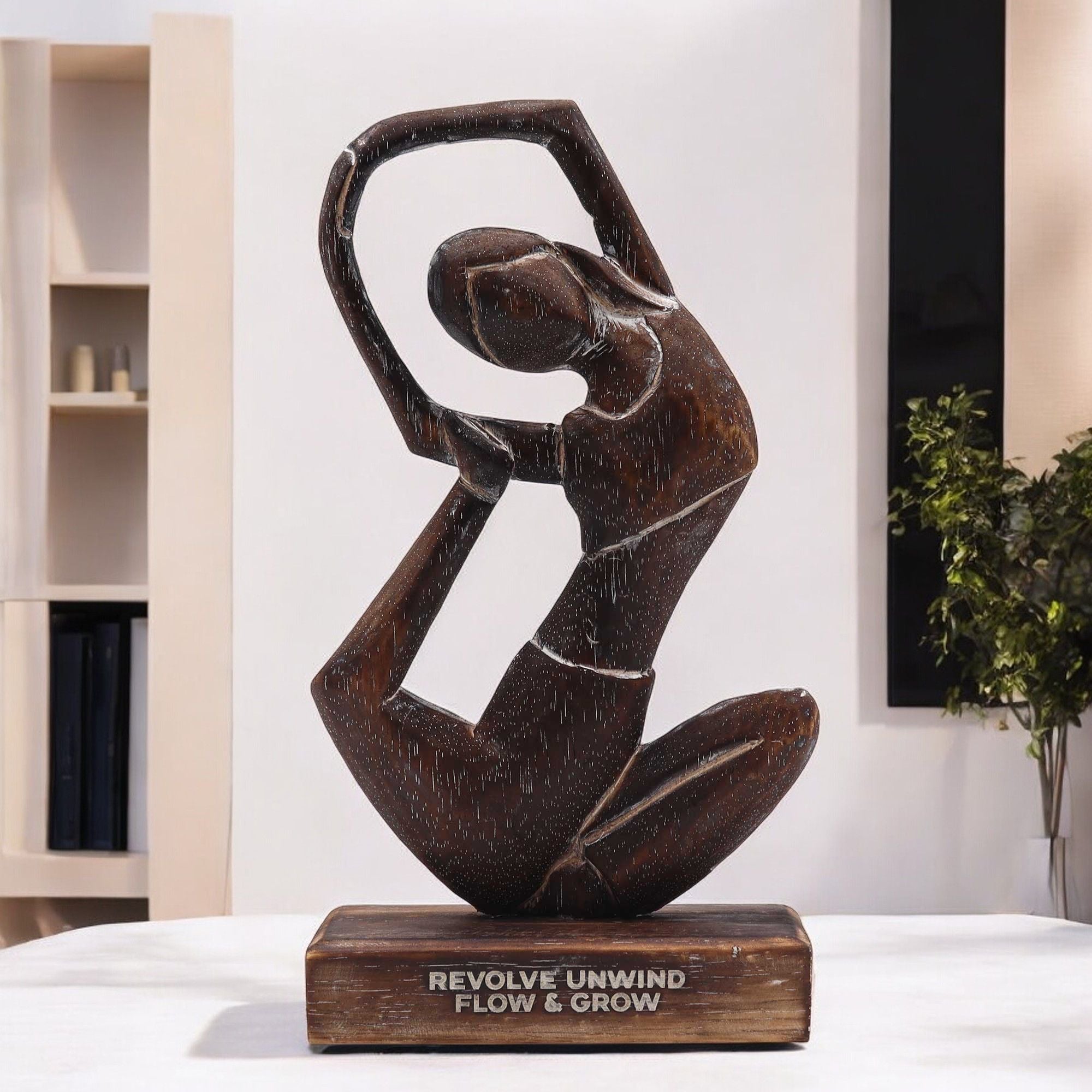 Yoga Lady - Antique - Revolved Pose