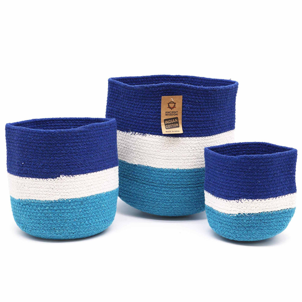Jute Rope Baskets - Evil Eye design