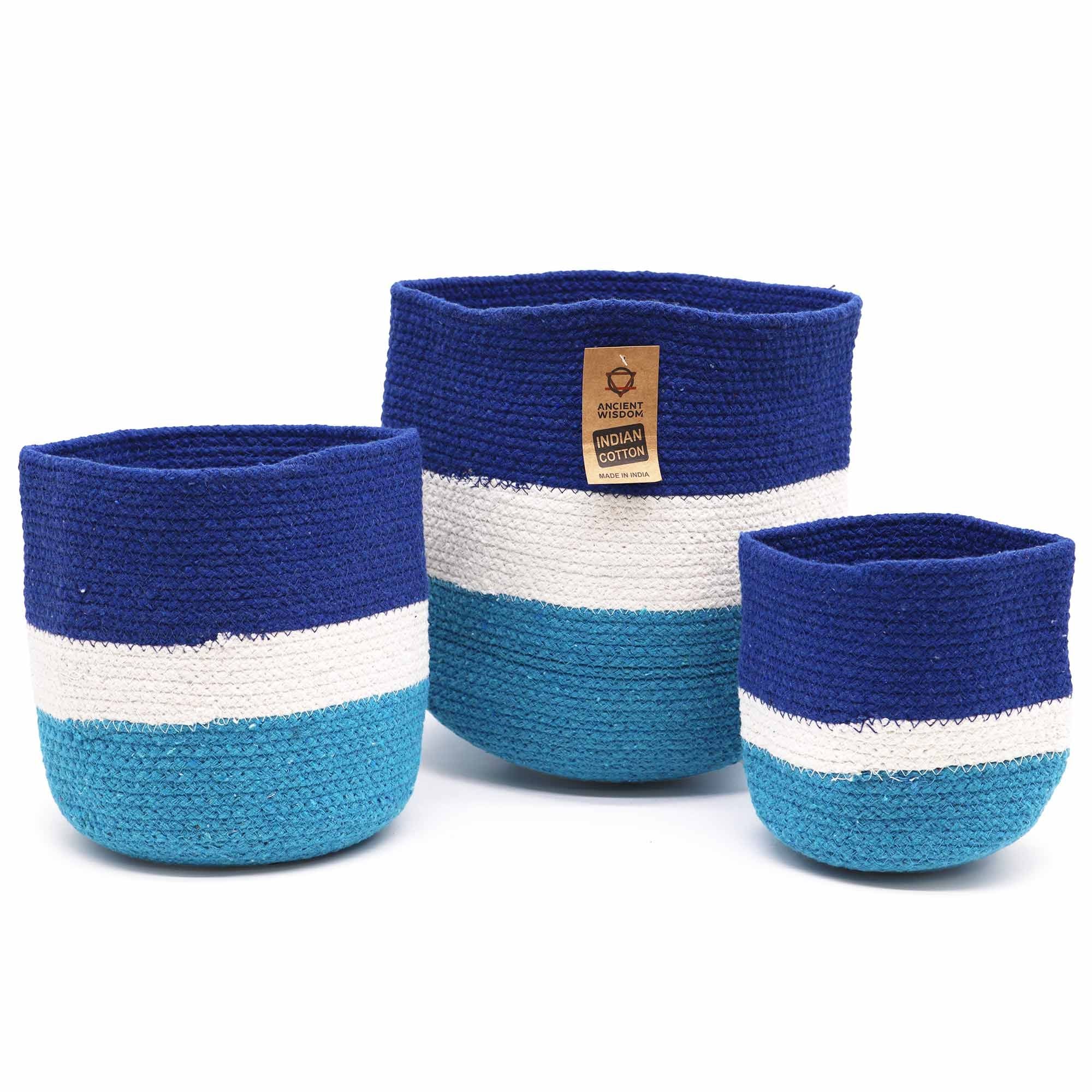 Jute Rope Baskets - Evil Eye design