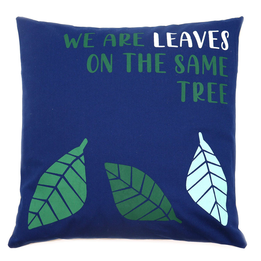 Set of 3 Cotton Cushion Covers – “We Are Leaves” Design