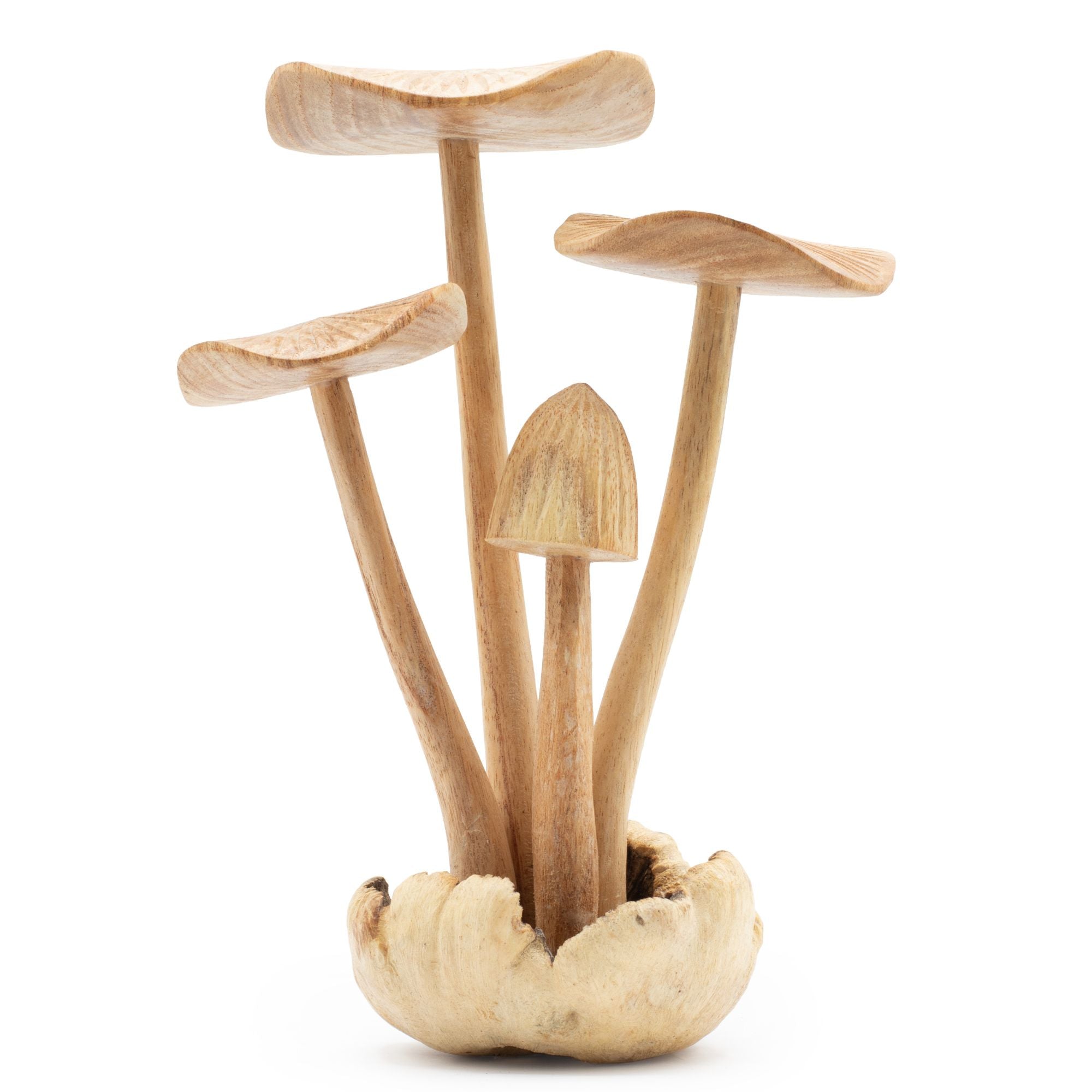Large Mushrooms (set of 4) - Parasite Wood Art Carving