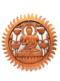 Wooden Panel - 40cm - Buddha & Lotus