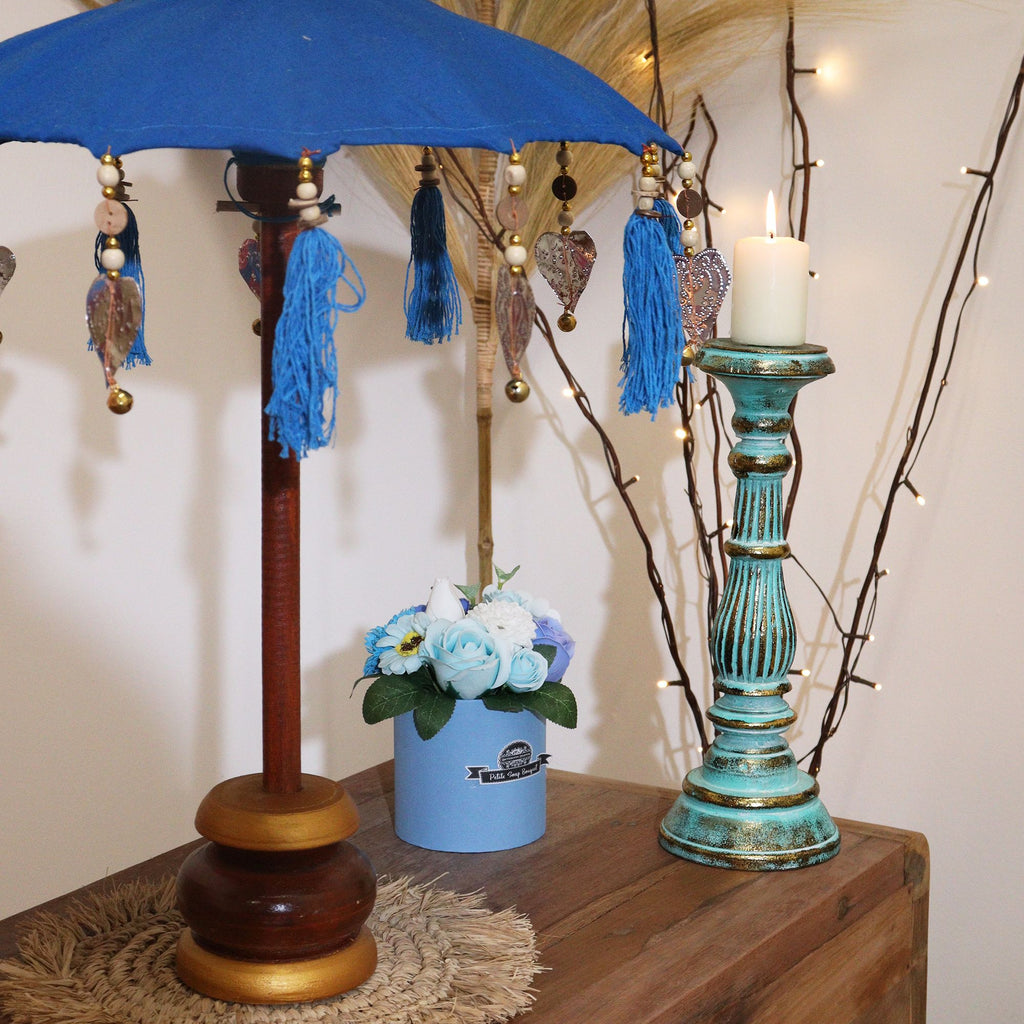 Bali Home Decor Parasol - Cotton - Turquoise