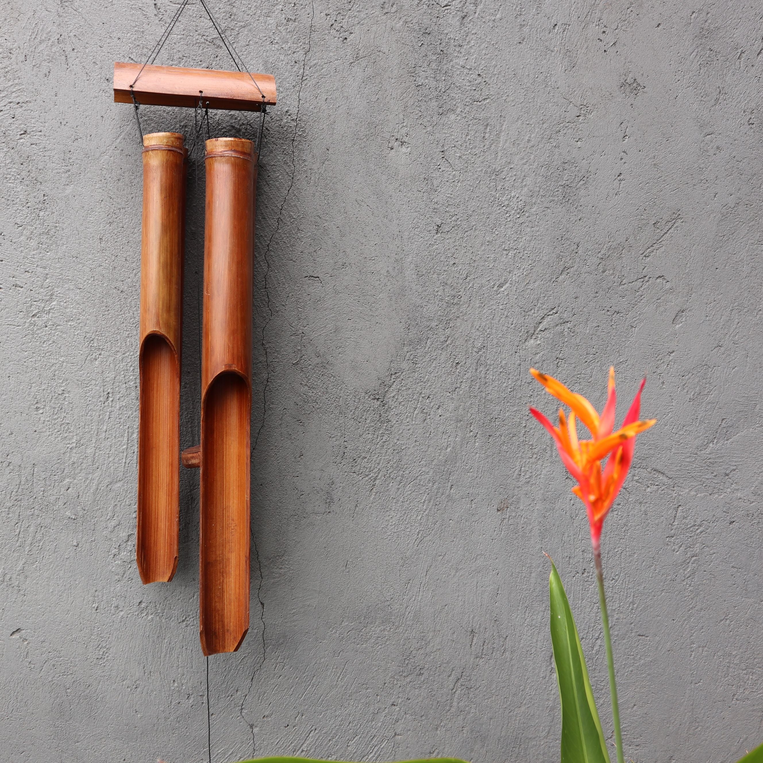 Bamboo Windchime - Natural finish - 4 Large Tubes