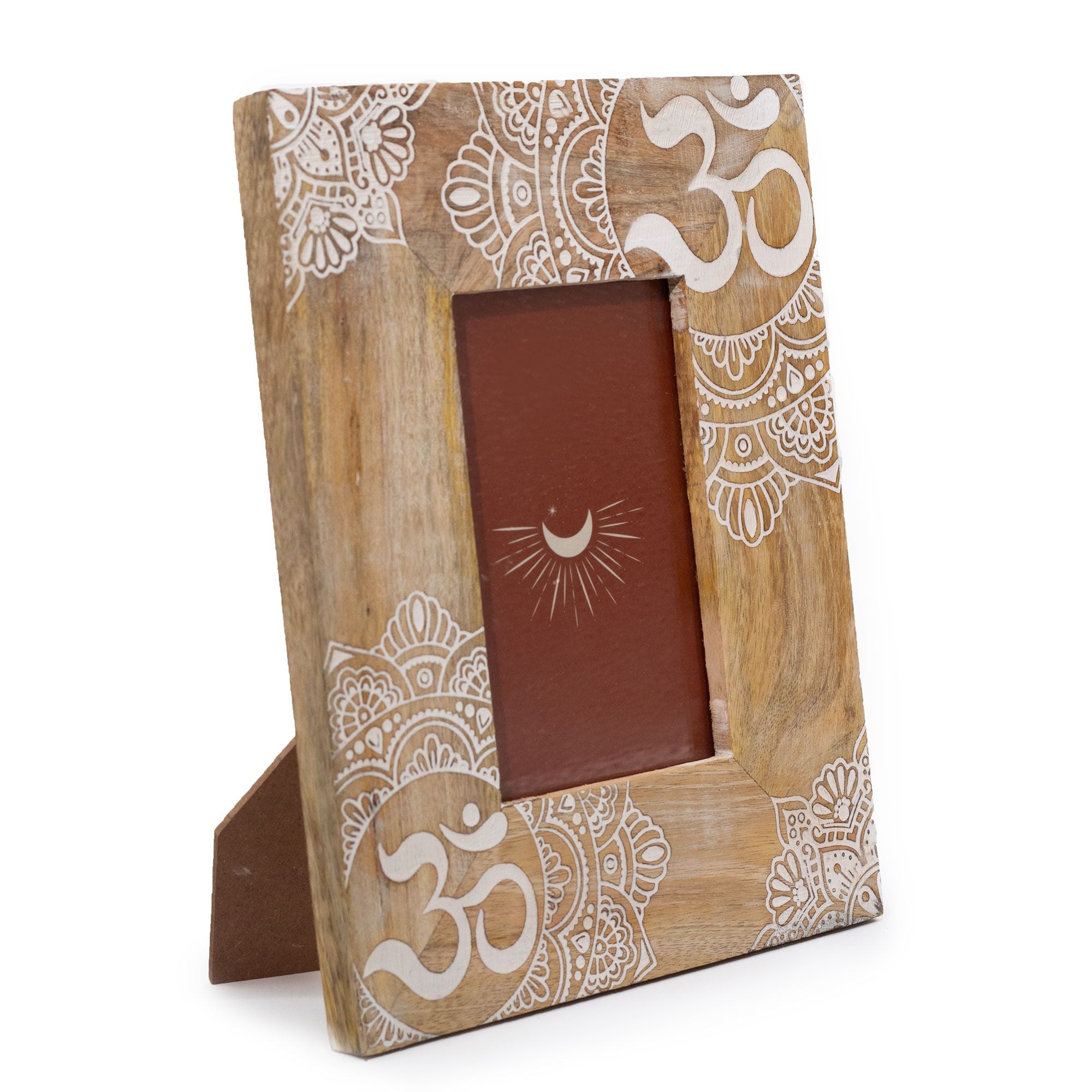Mandala White - Medium Mango Wood Picture Frame