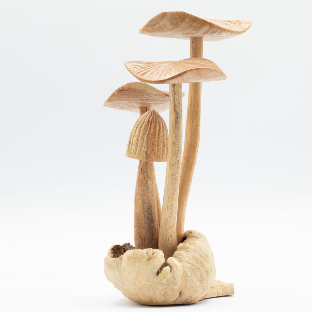 Large Mushrooms (set of 4) - Parasite Wood Art Carving