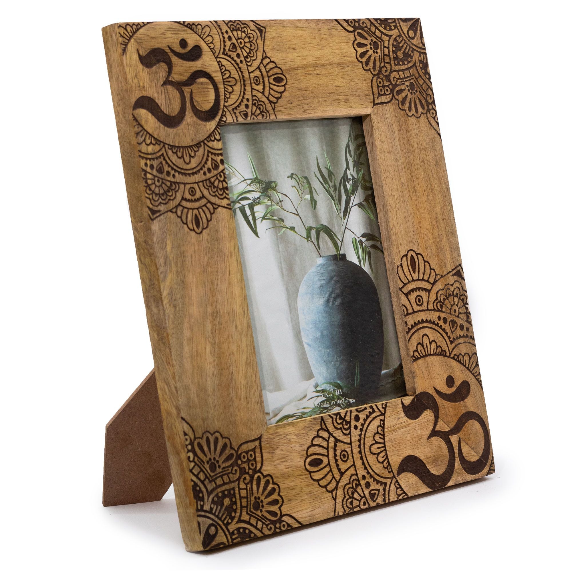 Mandala Black - Large Mango Wood Picture Frame