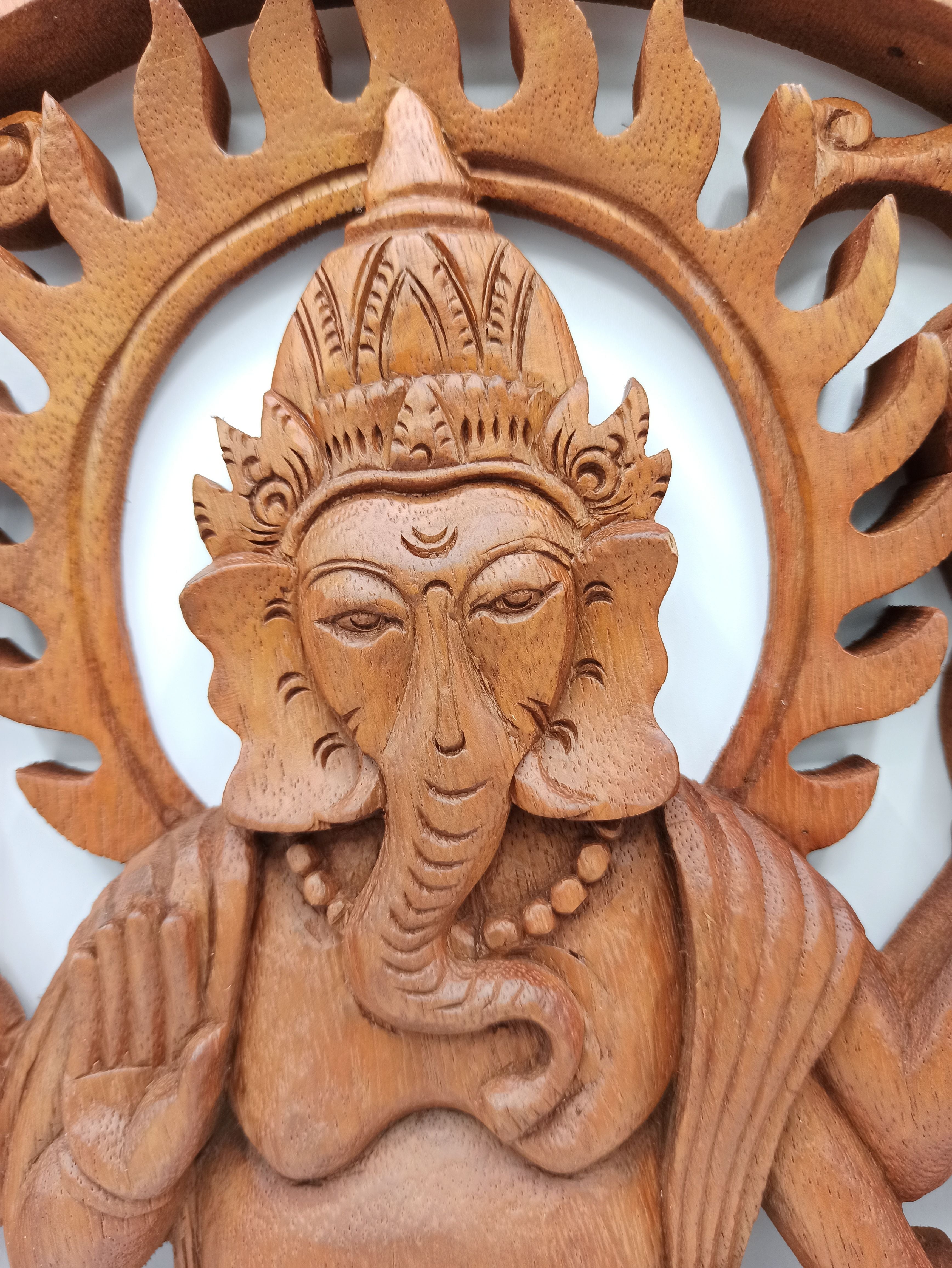 Wooden Panel - 40cm - Ganesh