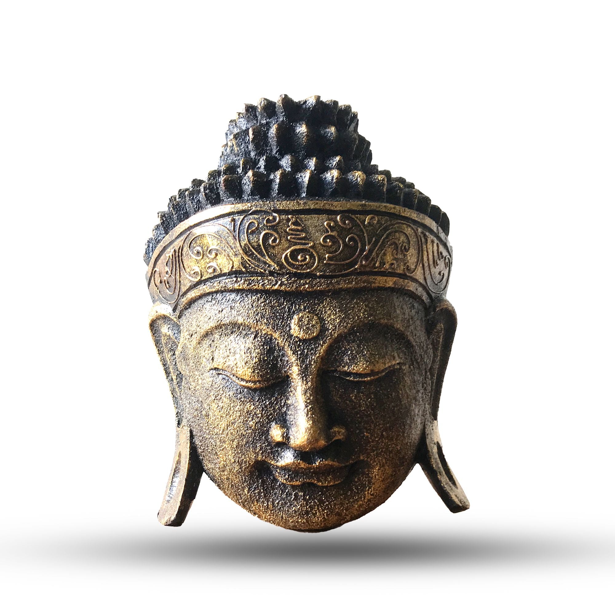 Buddha Head - 25cm - Gold Shine Finish