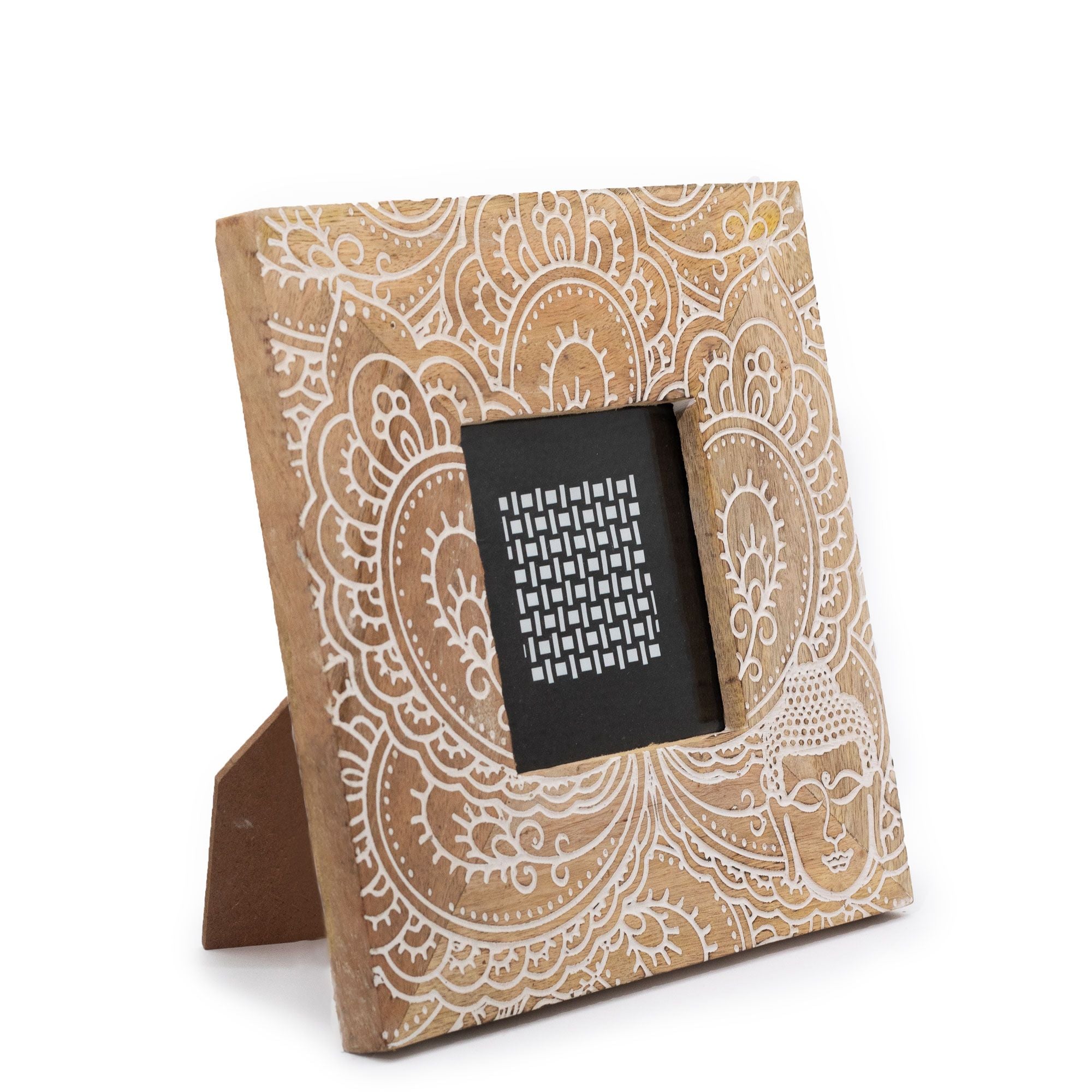 Buddha White - Small Mango Wood Picture Frame