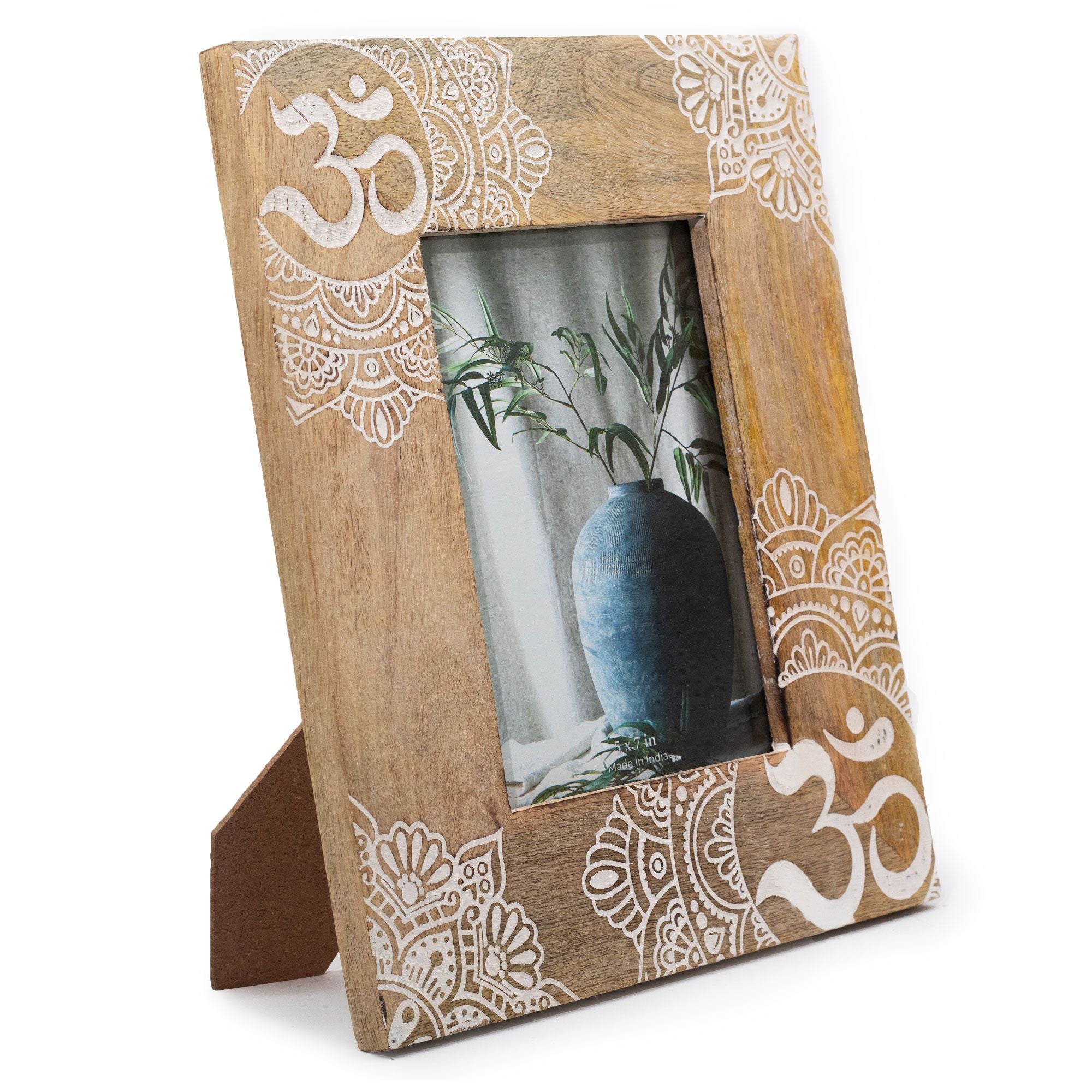 Mandala White - Large Mango Wood Picture Frame