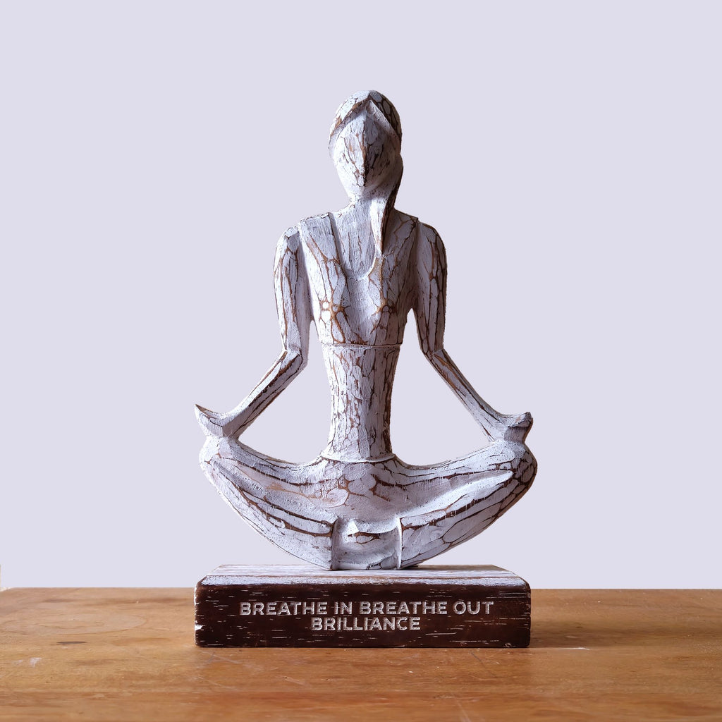 Yoga Lady - Whitewash - Easy Pose