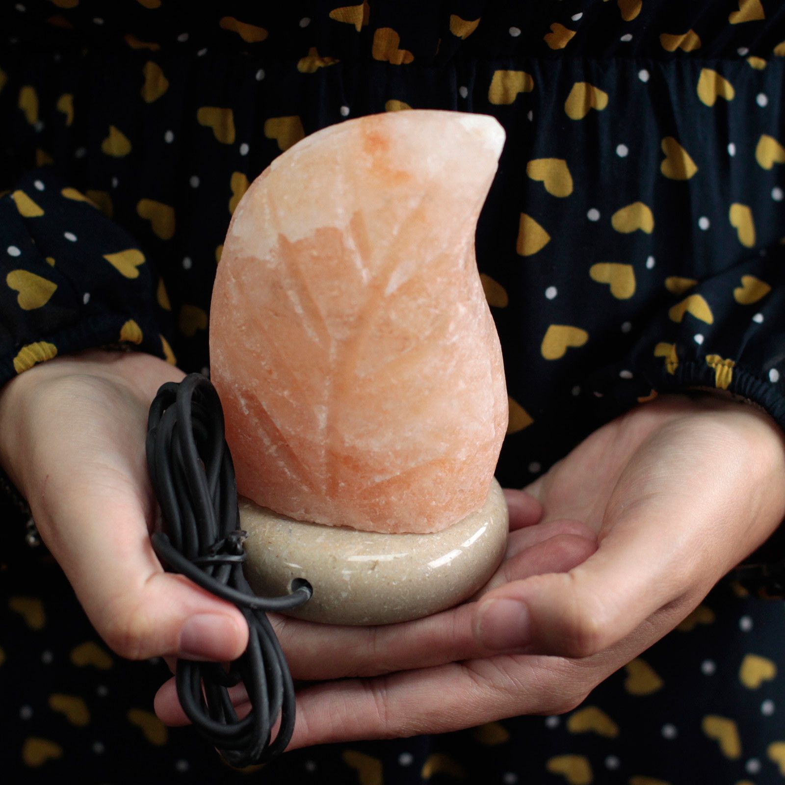USB Leaf Shaped Himalayan Salt Lamp (Multi)