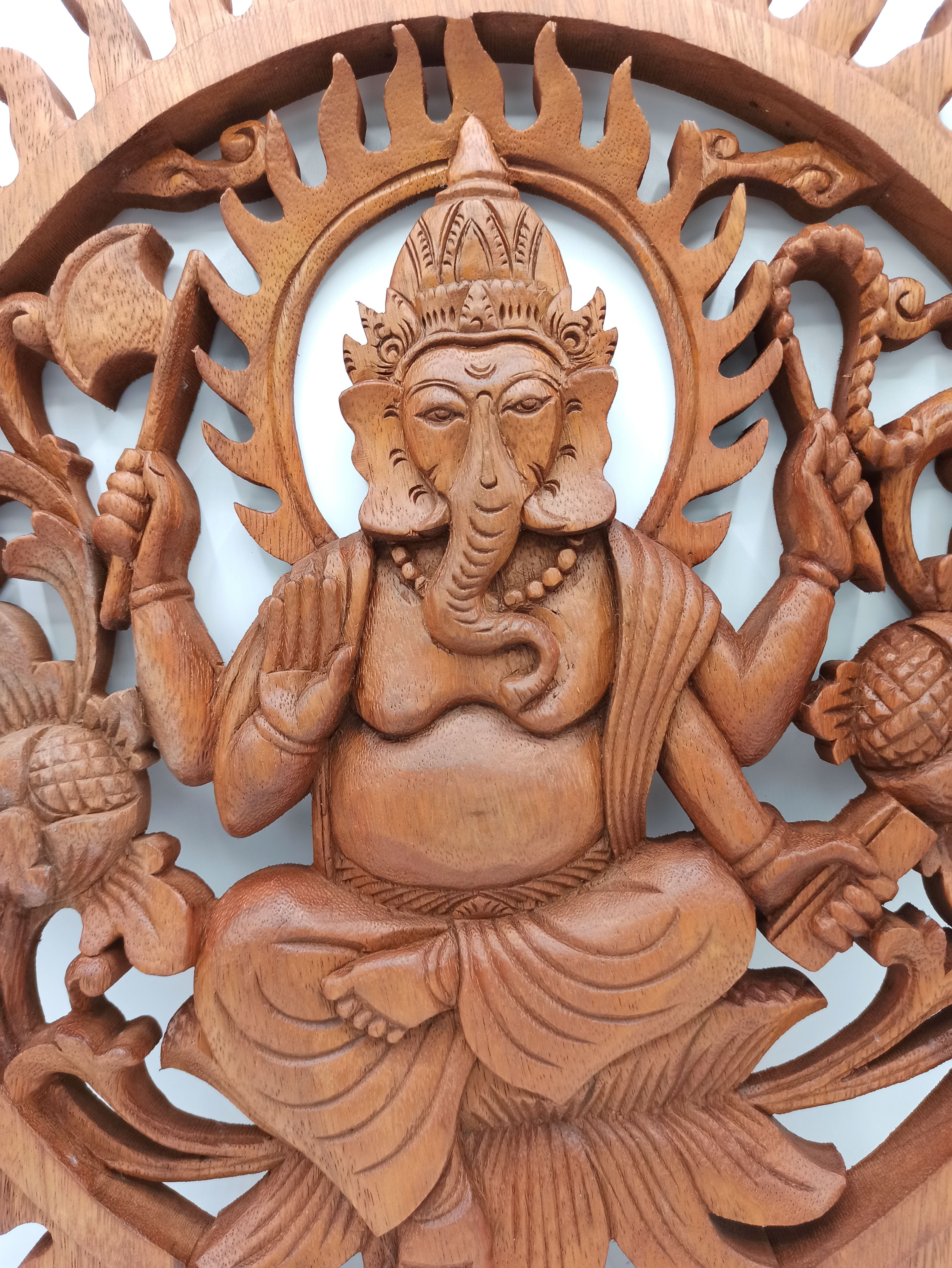 Wooden Panel - 40cm - Ganesh