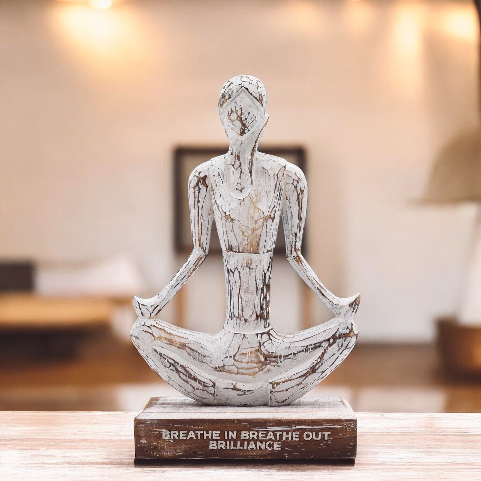 Yoga Lady - Whitewash - Easy Pose