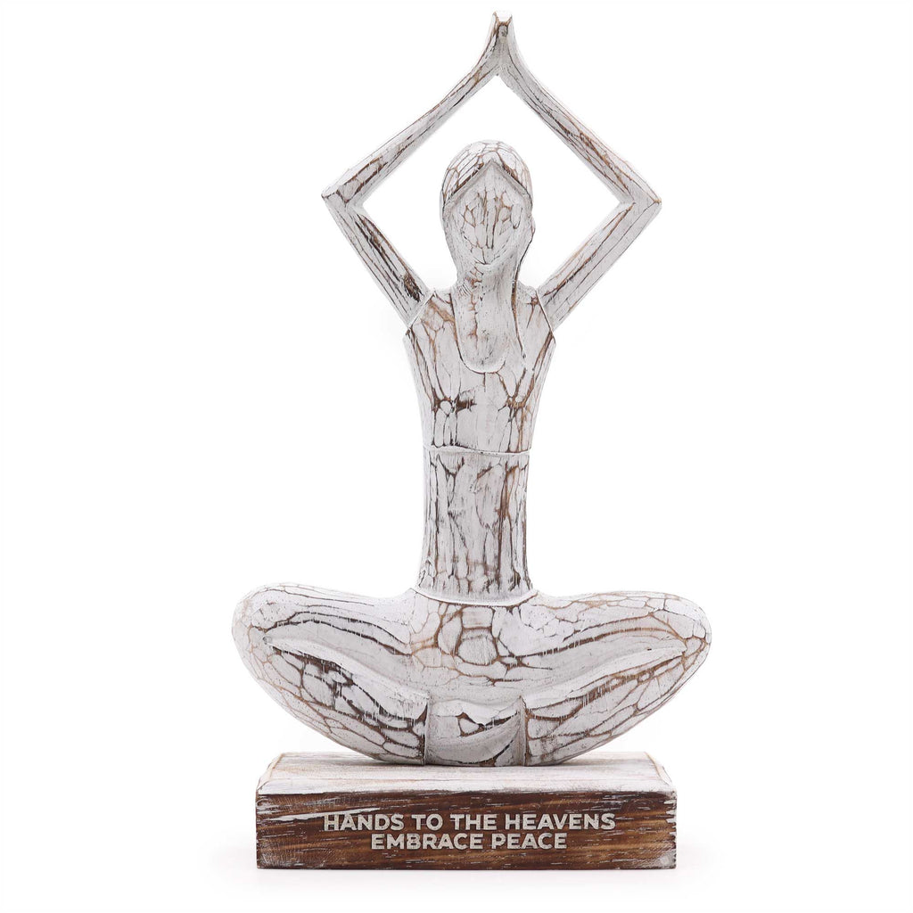 Yoga Lady - Whitewash - Hands Up Pose