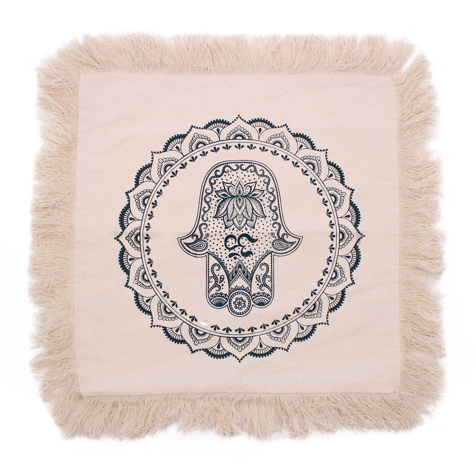 Hamsa Mandala Cushion - Green