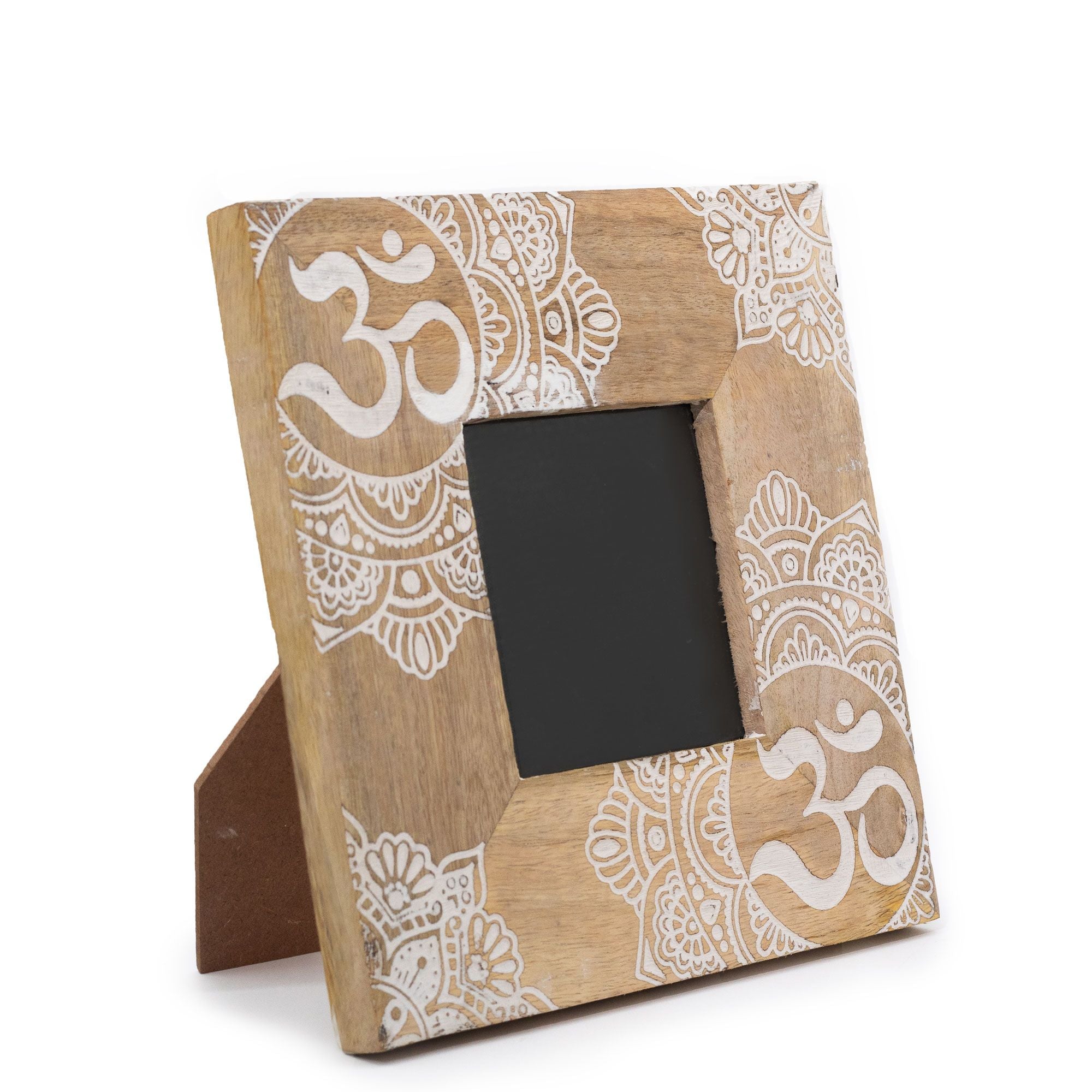 Mandala White - Small Mango Wood Picture Frame