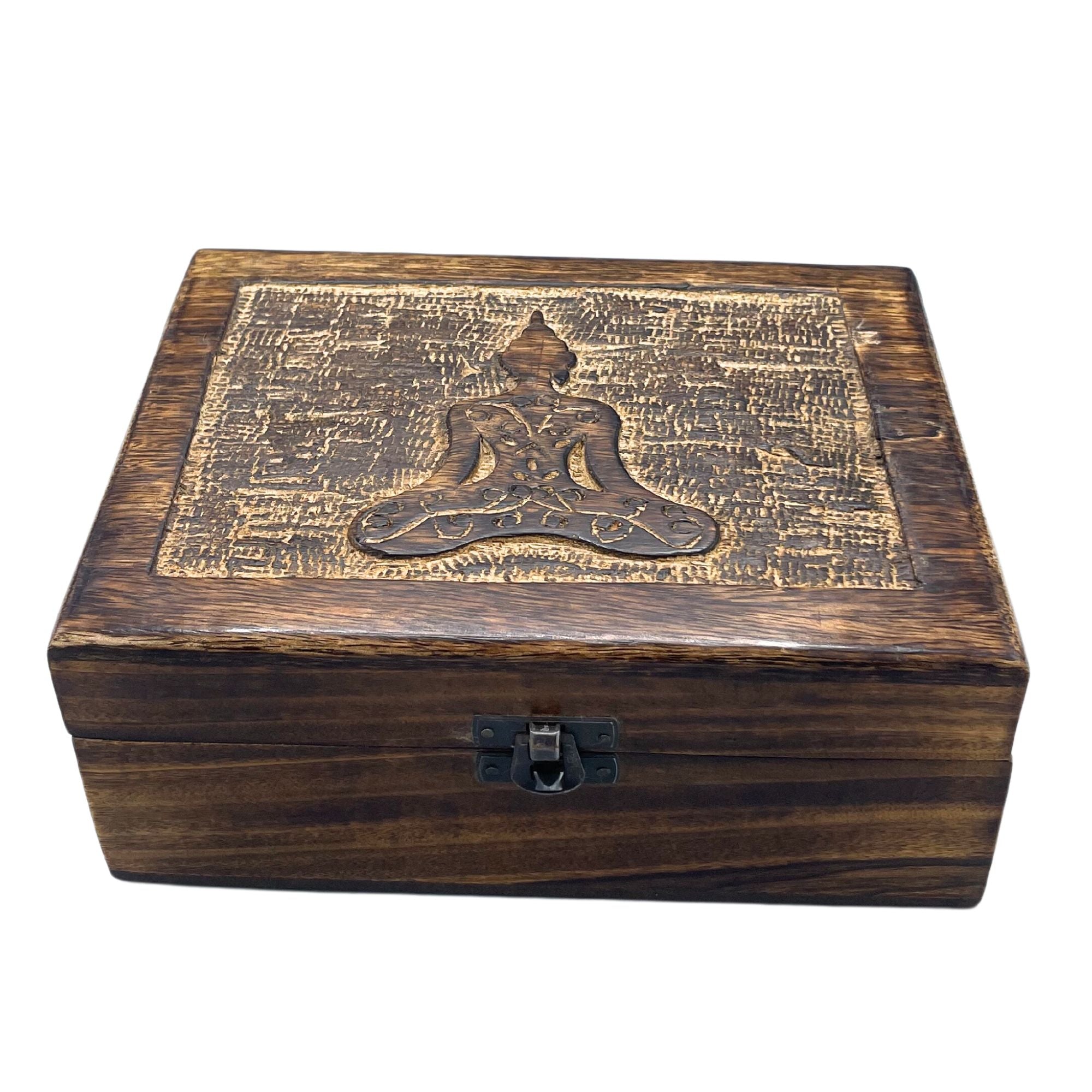 Mango Wood Keepsake Box -  Buddha - Large