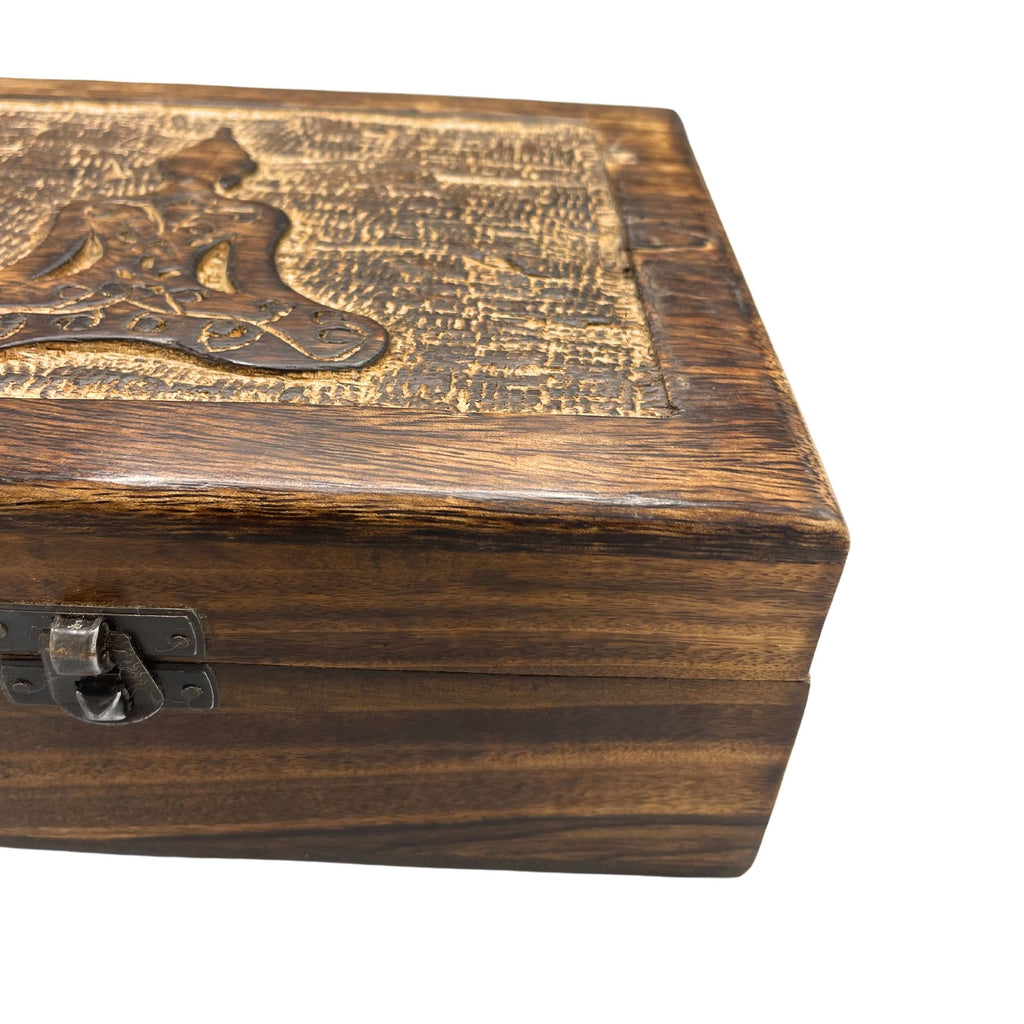 Mango Wood Keepsake Box -  Buddha - Large