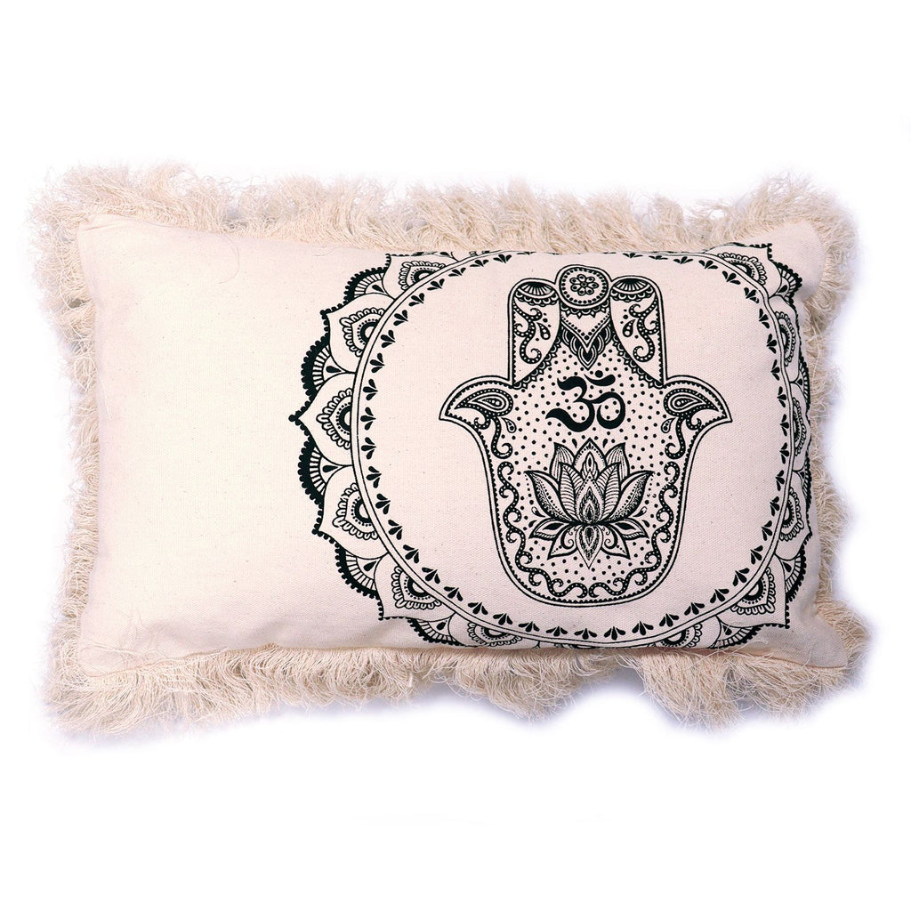 Hamsa Mandala Cushion Cover - green