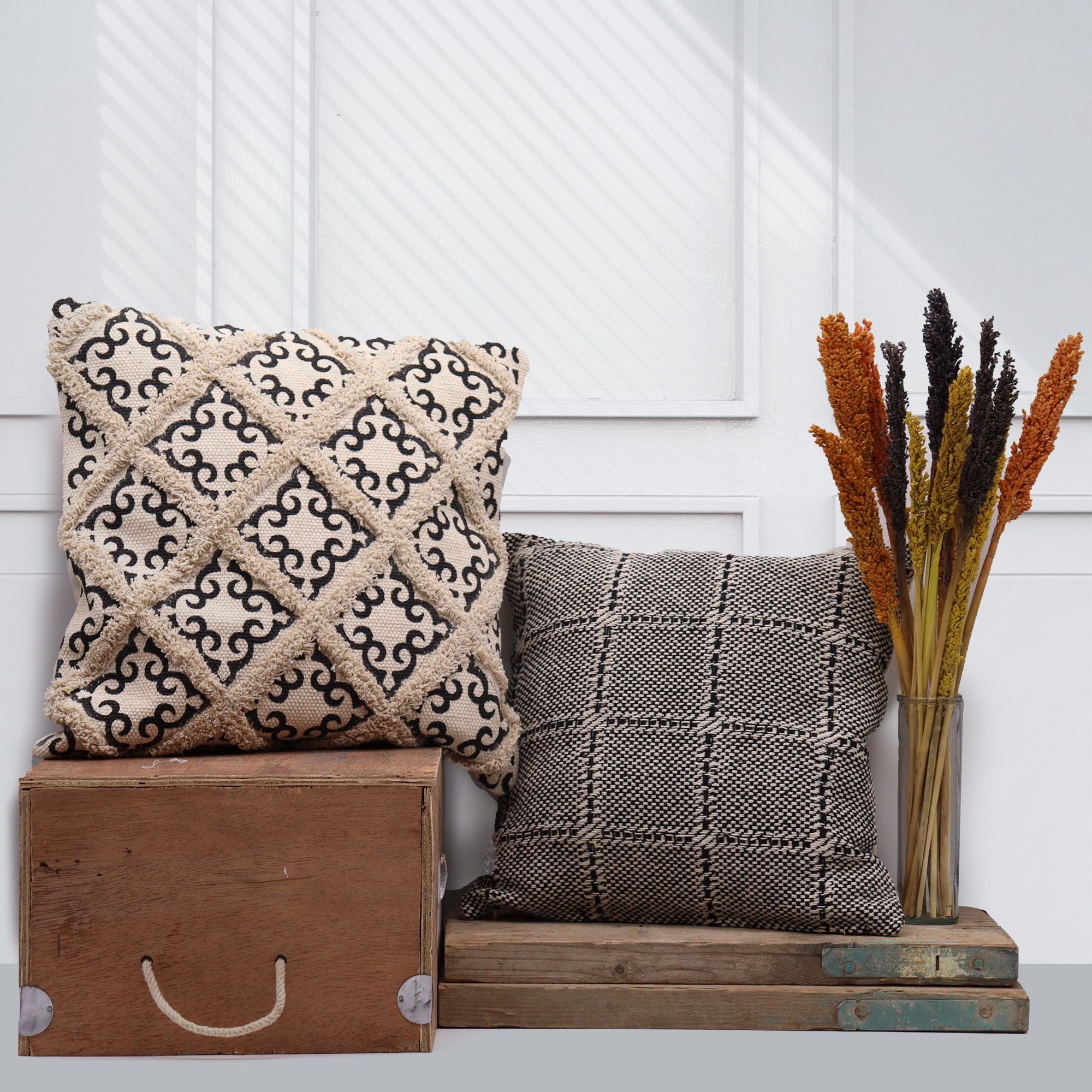 Classic Cushion Cover - Herringbone Wide Grey