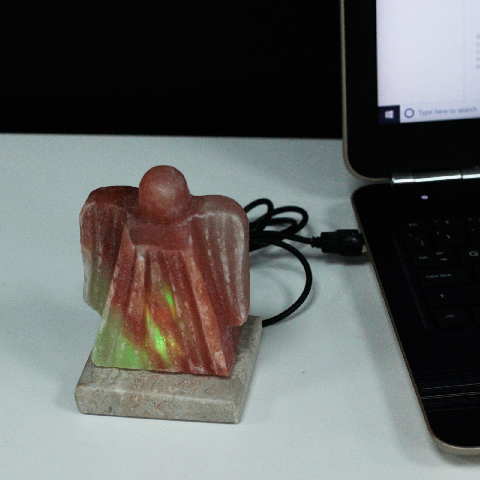 USB Angel Shaped Himalayan Salt Lamp (Multi)