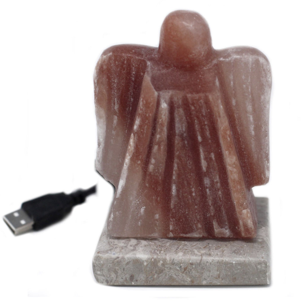 USB Angel Shaped Himalayan Salt Lamp (Multi)