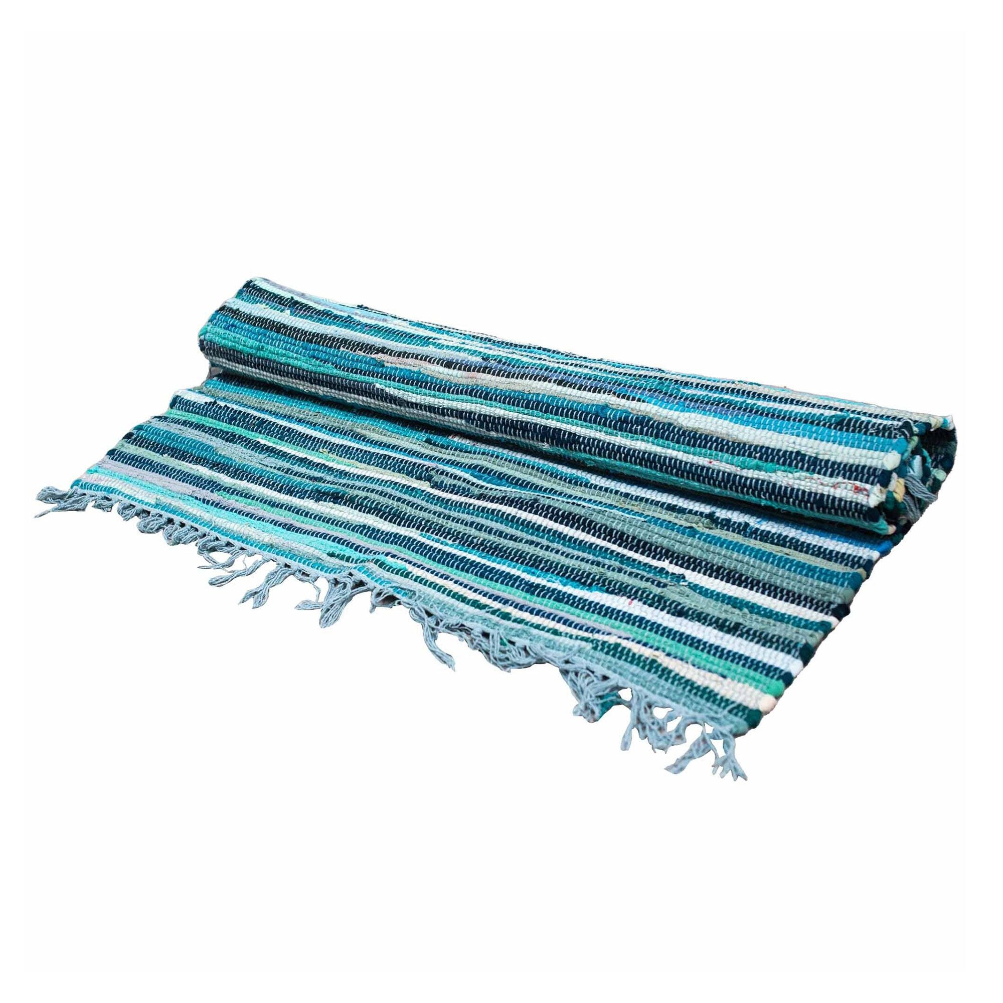 Rag Rug - Aqua Blues