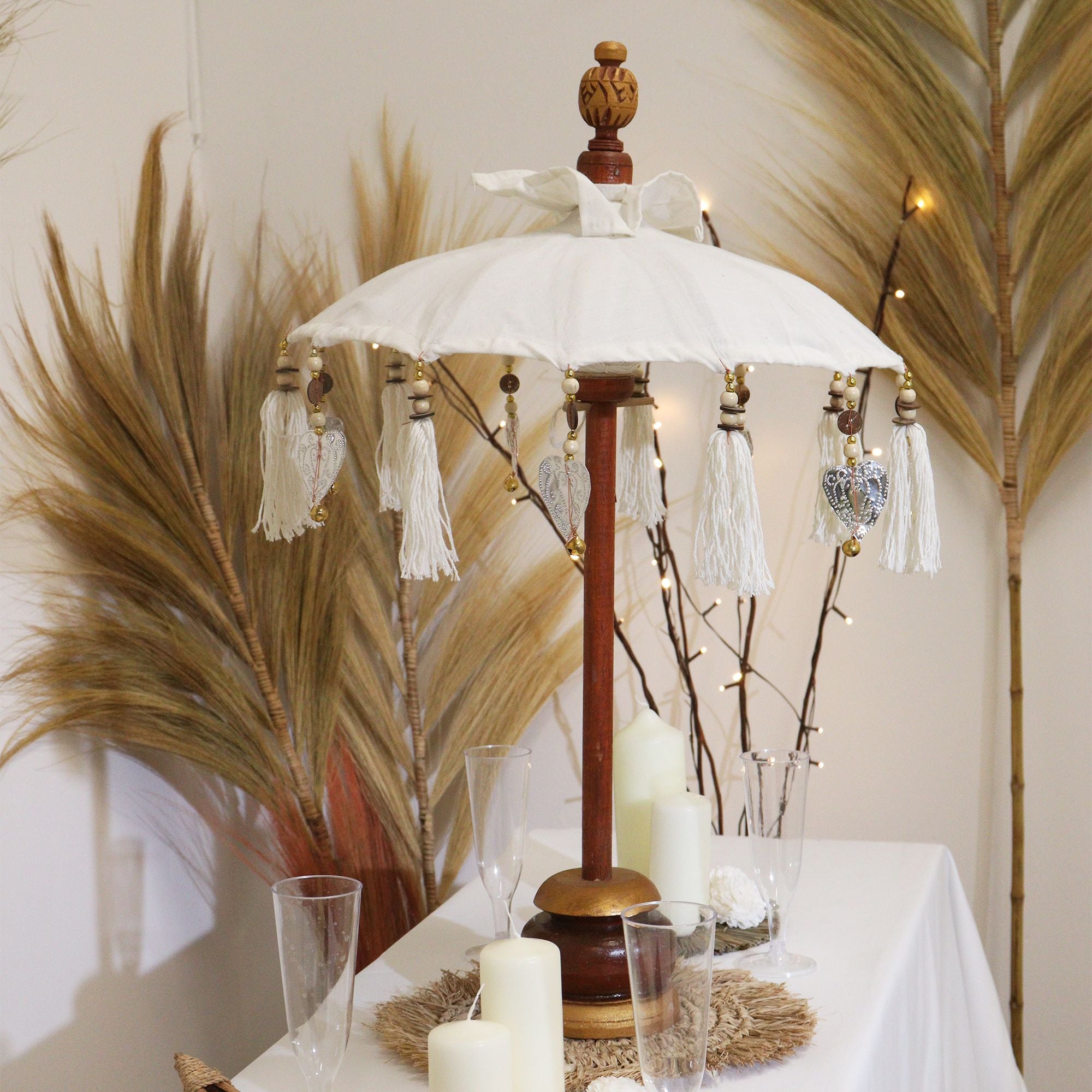 Bali Home Decor Parasol - Canvas - Natural