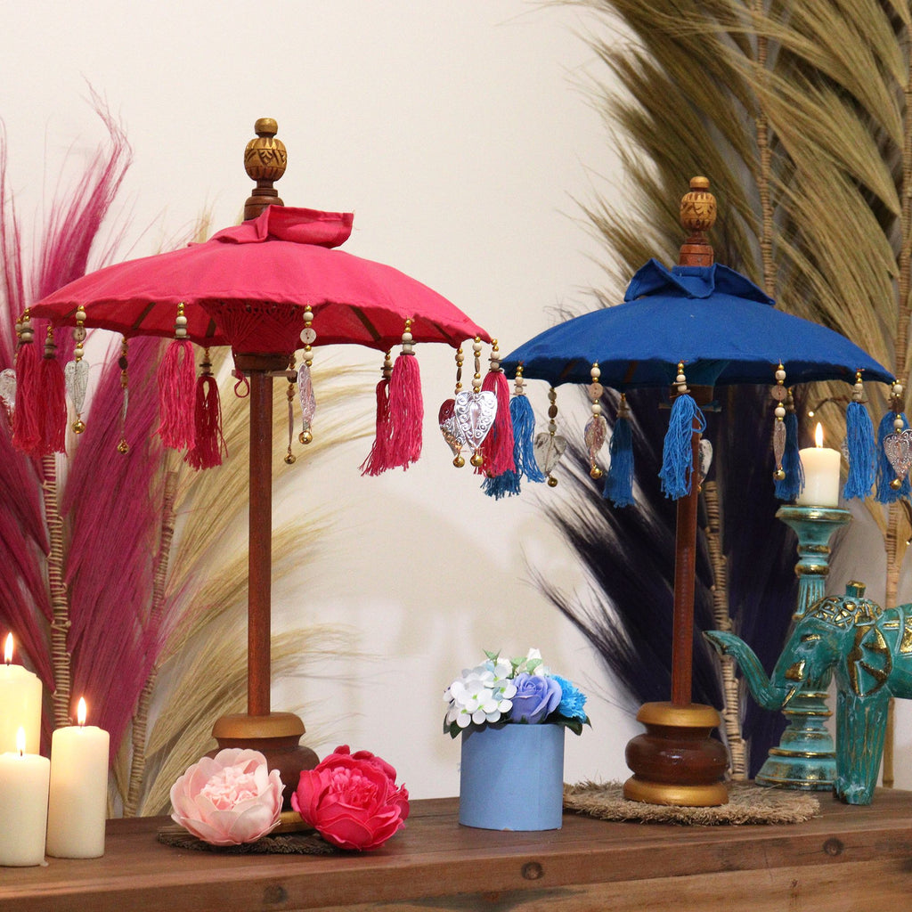 Bali Home Decor Parasol - Cotton - Turquoise