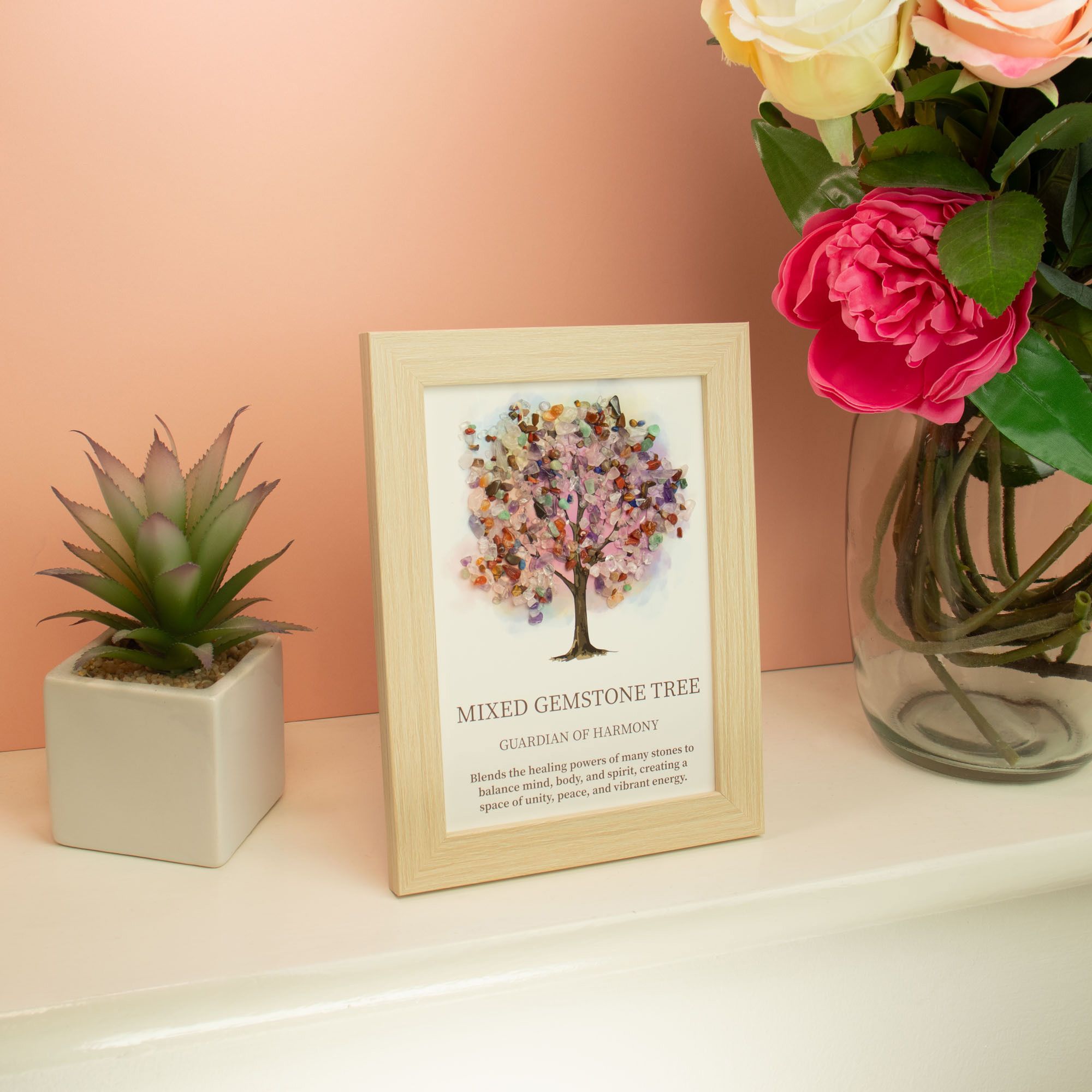 Gemstone Picture - Tree of Life - Mixed gemstones