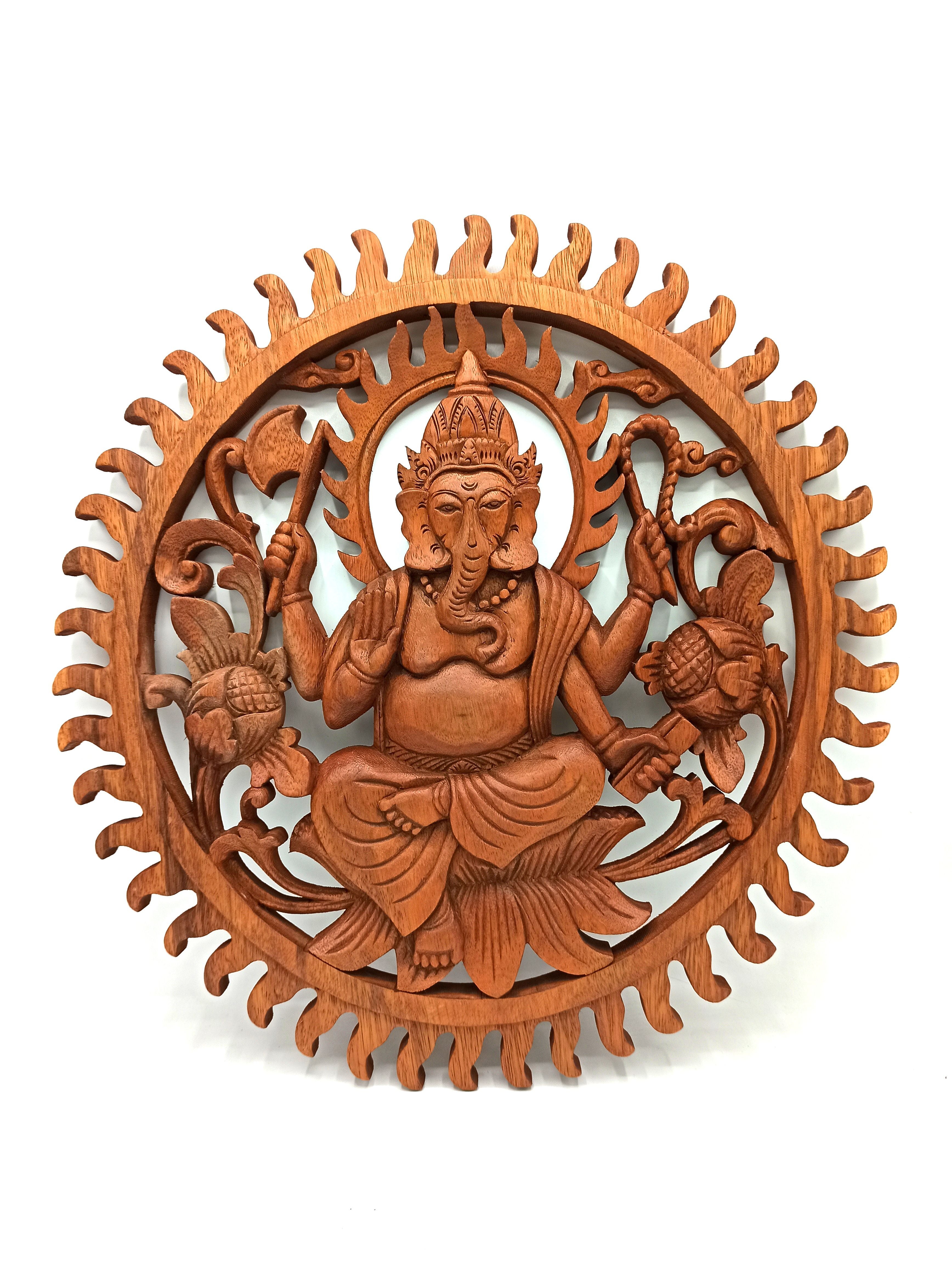 Wooden Panel - 40cm - Ganesh