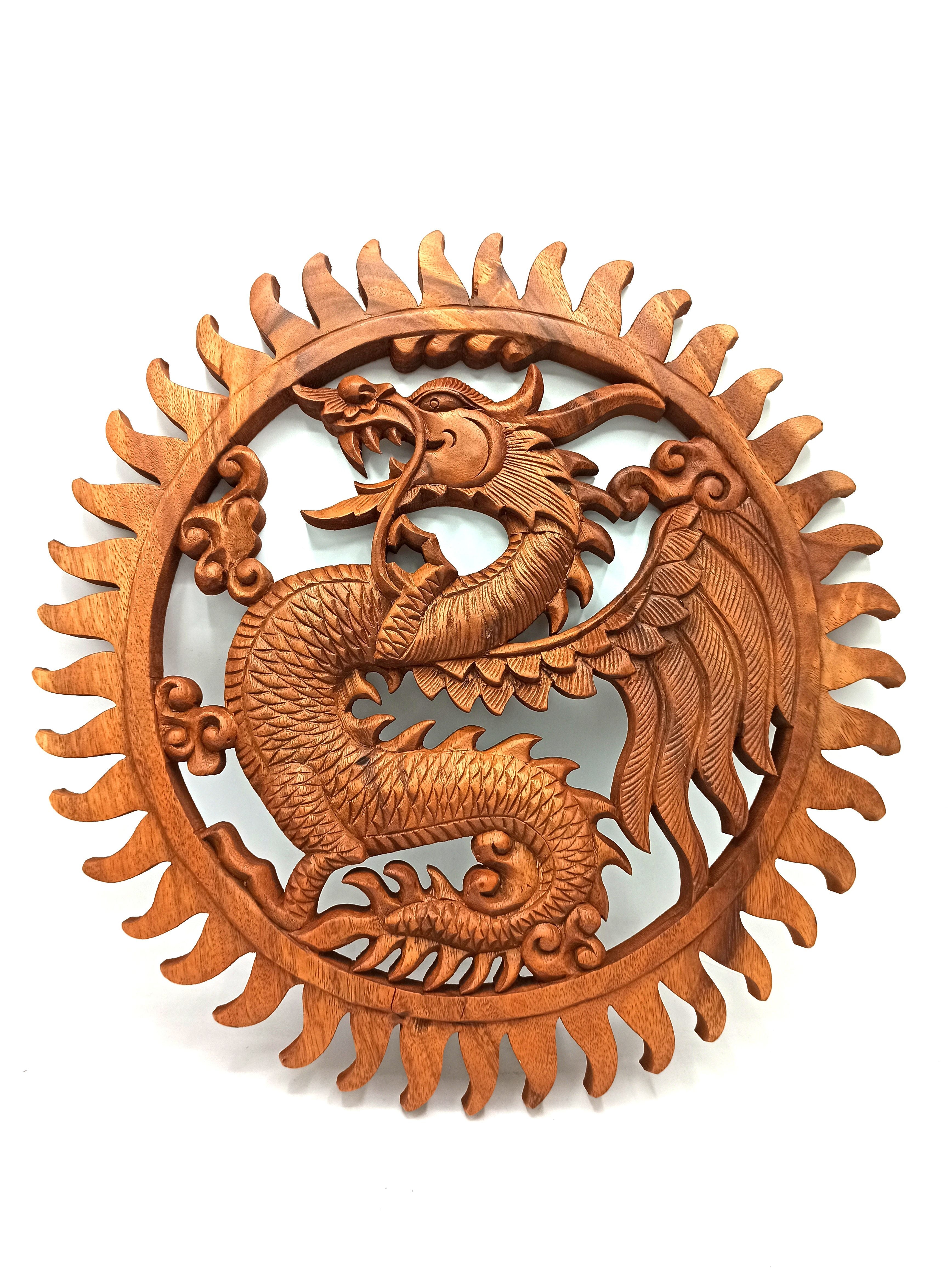Wooden Panel - 40cm - Dragon