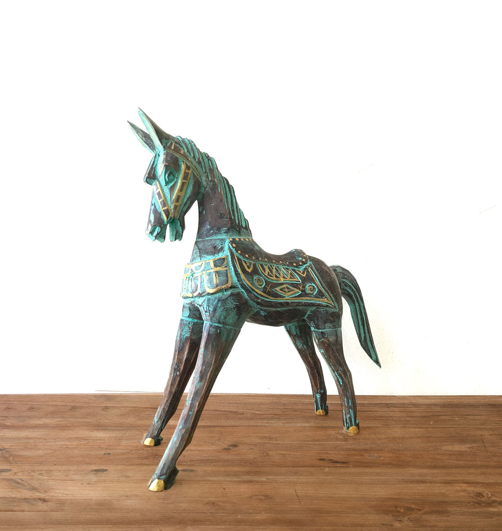 Horse - Gold & Turquoise - Large