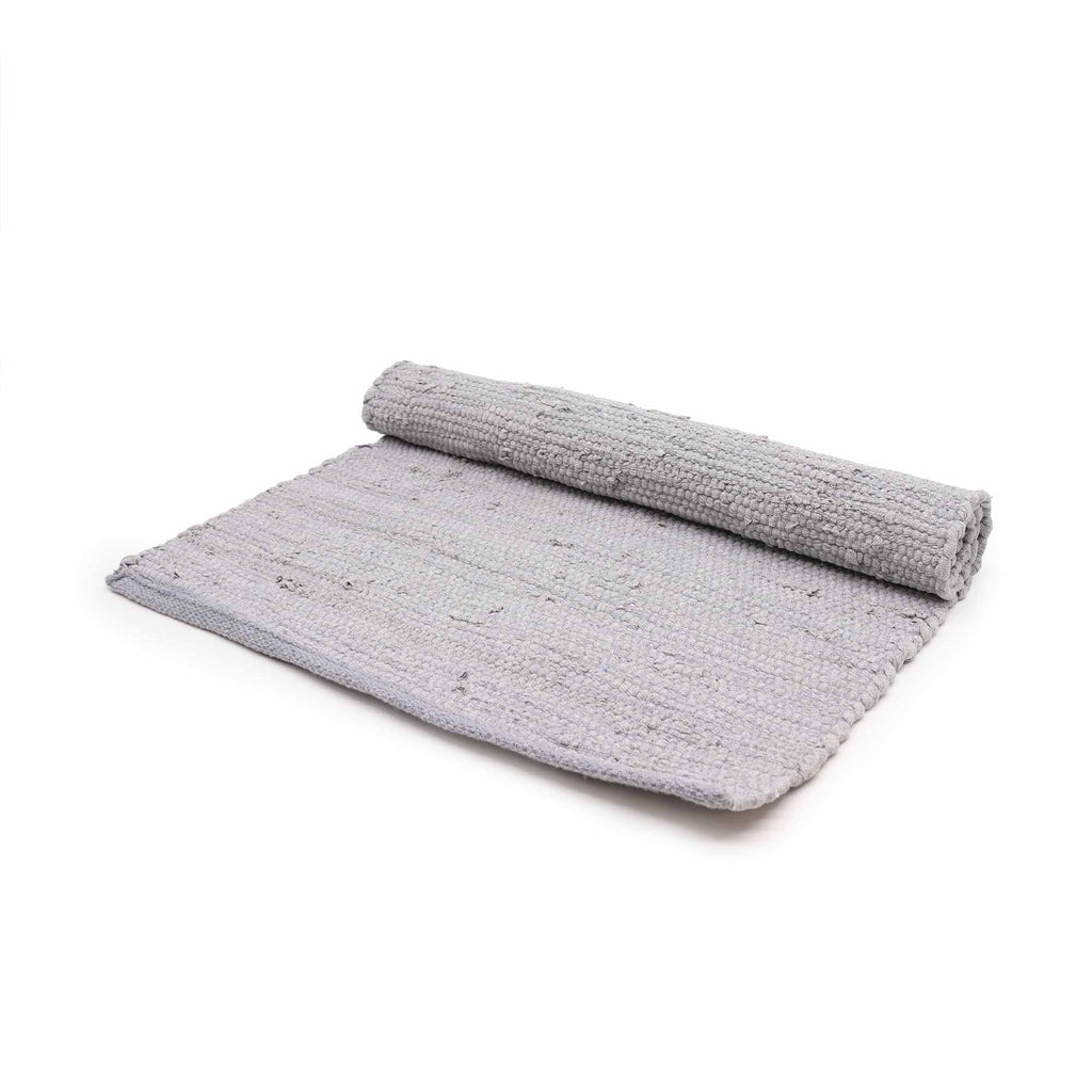 Indian Handloom Cotton Rug - Grey