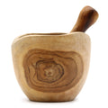Hand-Carved Teak Mortar & Pestle Large