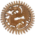 Wooden Panel - 30cm - Winged Sun Dragon